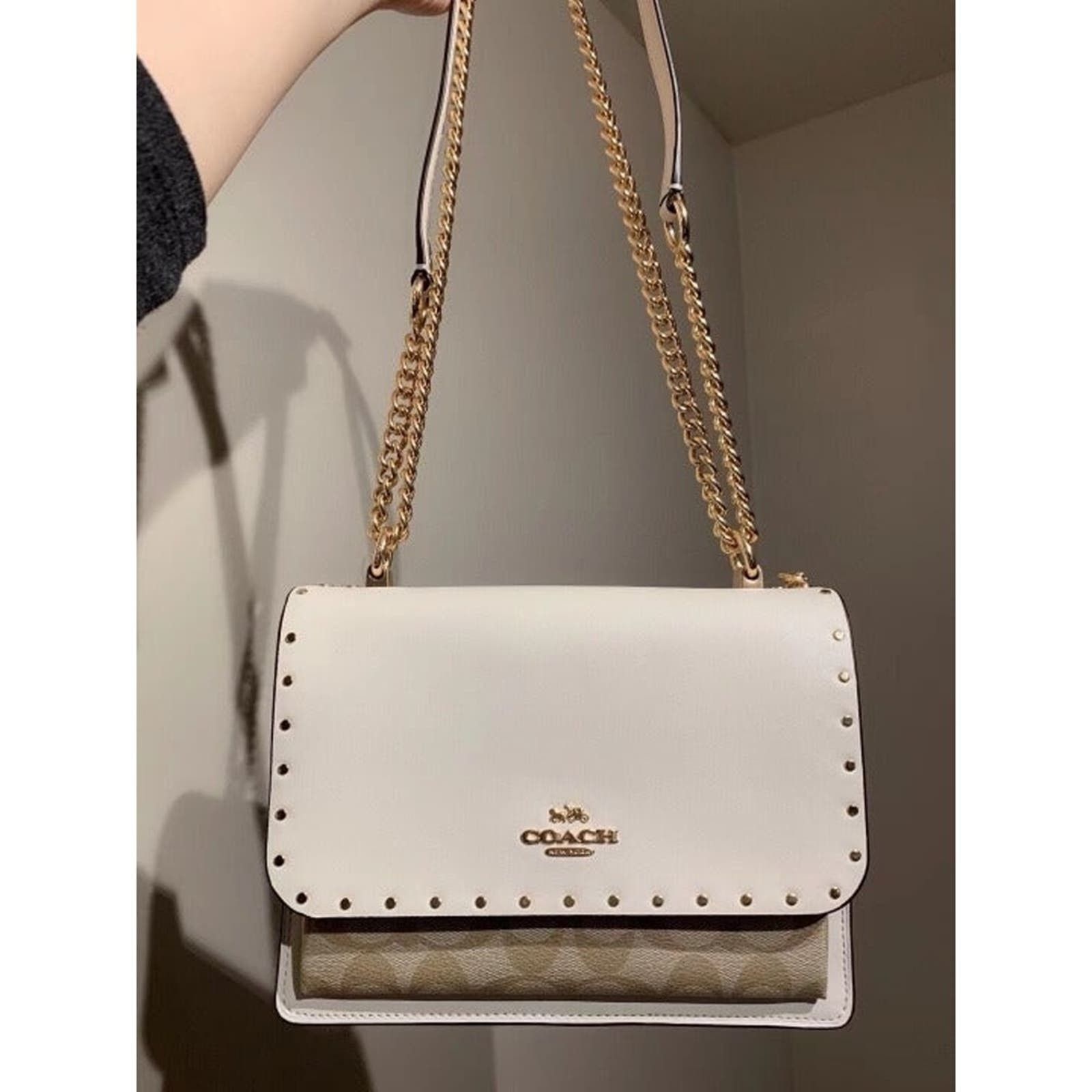 image of Coach 90400 Klare Crossbody In Signature White, Women's
