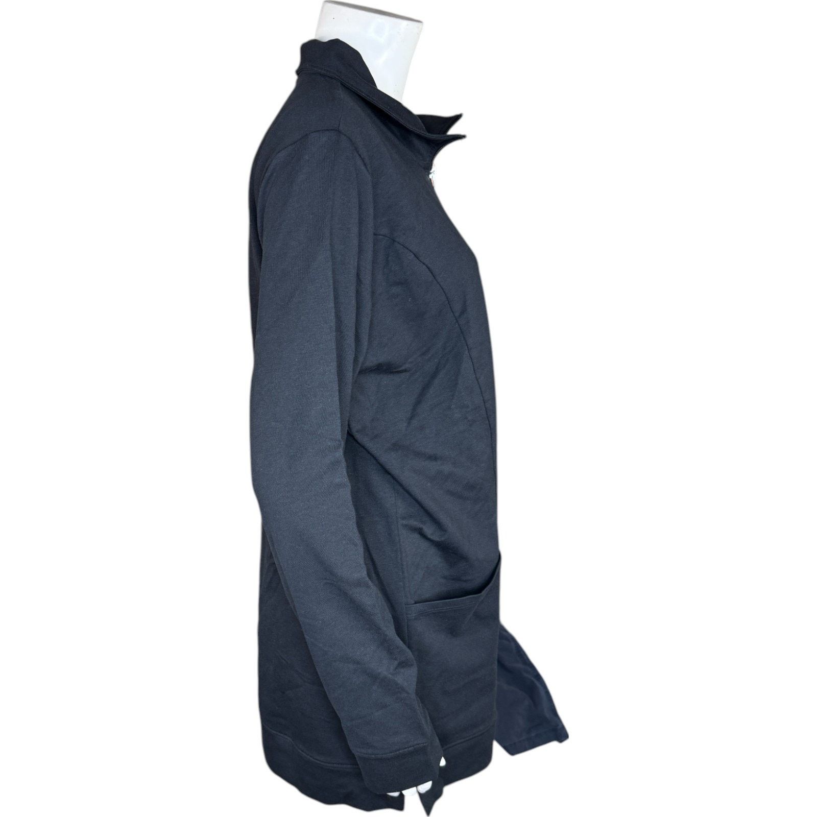 Denim & Co. Denim & Co. EasyWear French Terry Tunic Jacket Black LP Size L / US 10 / IT 46 - 4 Thumbnail