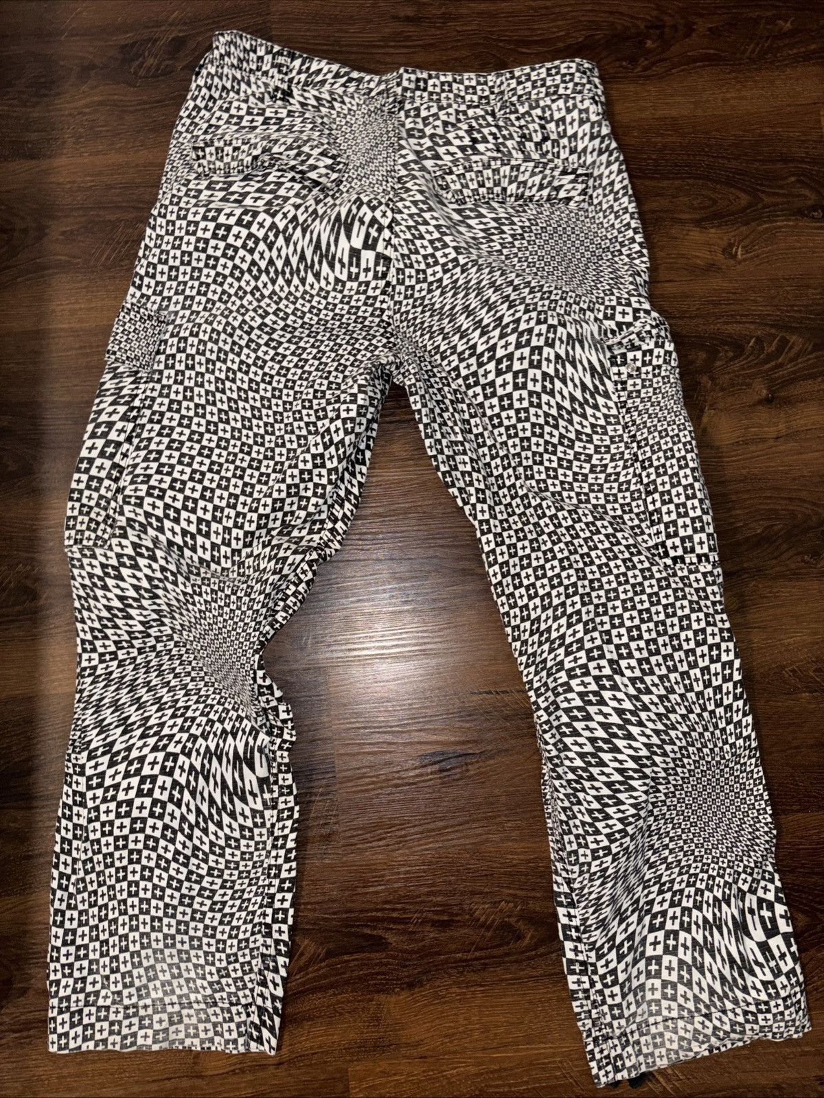 Ksubi Ksubi Mens black and white Pants Size US 33 - 2 Thumbnail