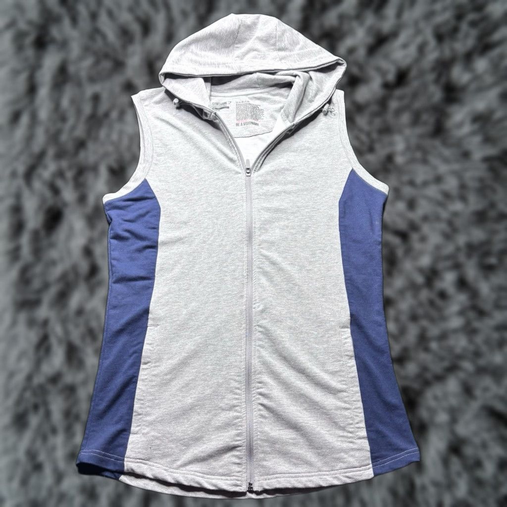 Gymshark Gymshark Women’s Vest Zip Up Hooded Colorblock Gray Navy Activewear XL Size XL / US 12-14 / IT 48-50 - 1 Thumbnail