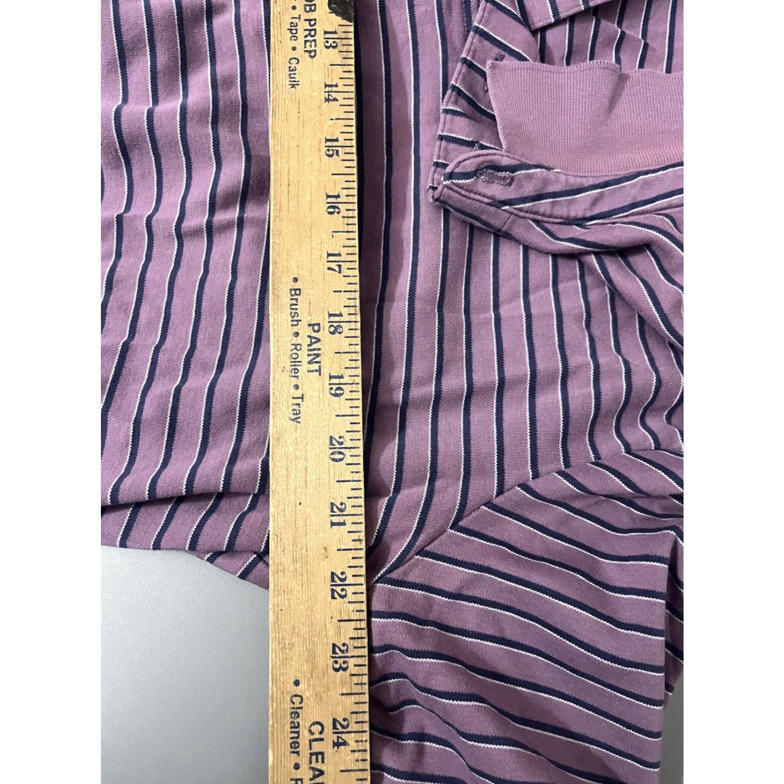 Lands' End Lands' End Polo Shirt Mens Large Short Sleeve Purple Stripe Supima Cotton Polo Shirt Men L Purple Stripe Striped Casual Golf Preppy Size US L / EU 52-54 / 3 - 5 Thumbnail