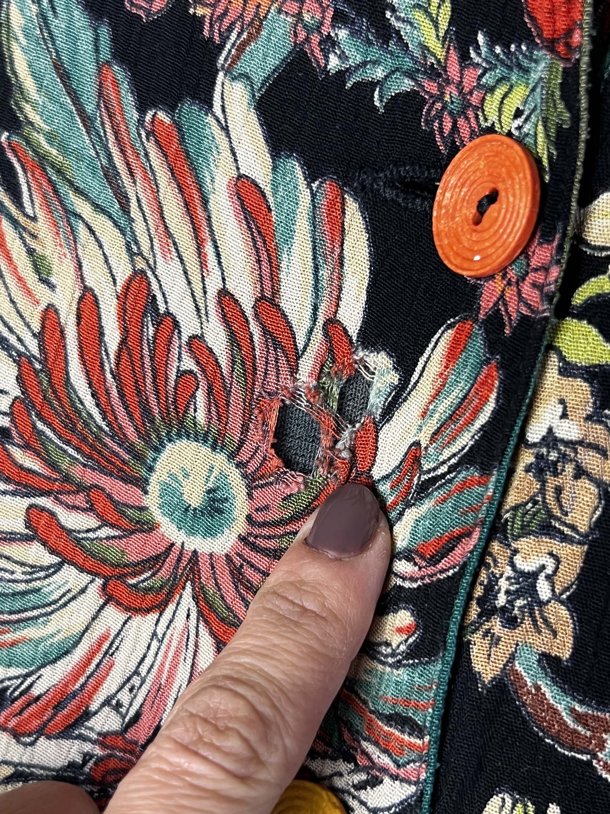 Vintage Vintage 1990's Carole Little Petites Stripe + Floral Jacket Size M / US 6-8 / IT 42-44 - 8 Thumbnail
