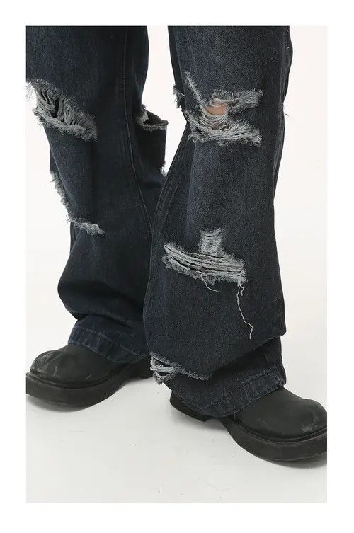 VIBE American retro loose ripped high street hip-hop jeans Size US 32 / EU 48 - 5 Thumbnail