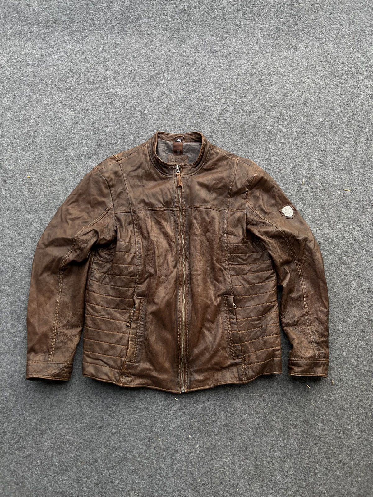 Mustang Vintage Mustang brown Leather jacket 90s / oryginal / old / Size US XXL / EU 58 / 5 - 1 Thumbnail