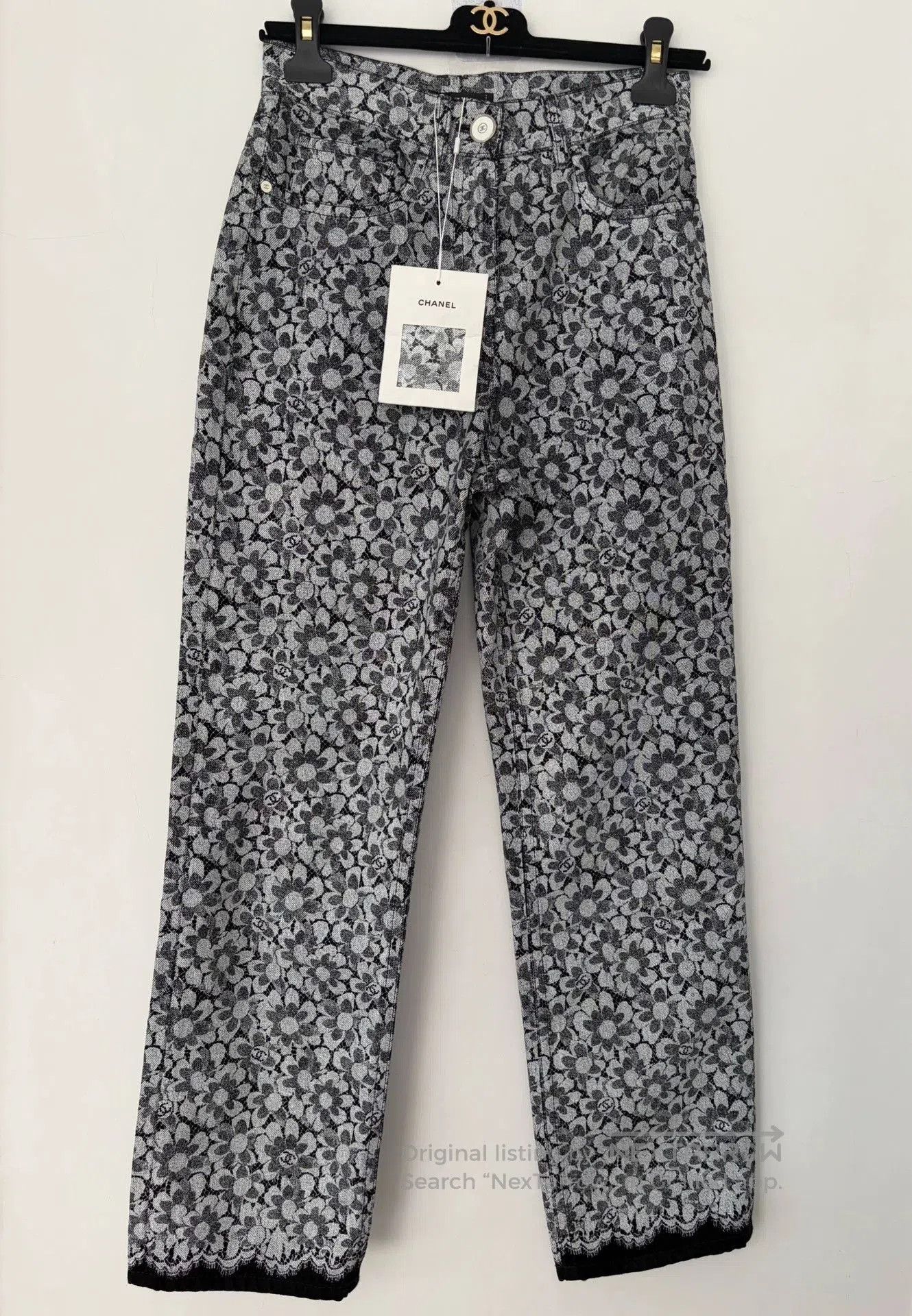 Chanel Chanel Floral Print Denim Jeans. Size US 34 / EU 50 - 1 Thumbnail
