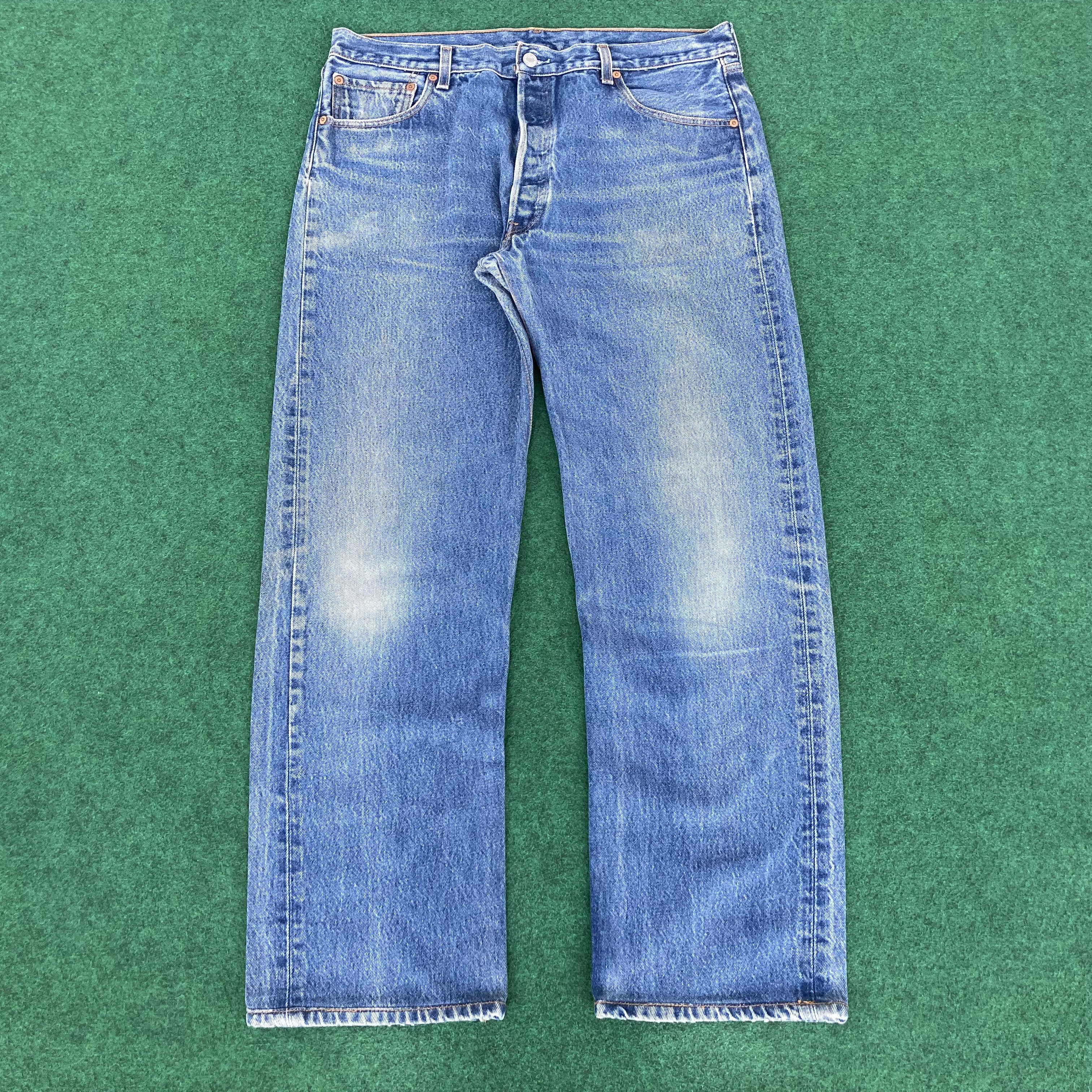 image of Distressed Denim x Levis Vintage Levis 501 Distressed Ripped Size 35 Jeans, Men's
