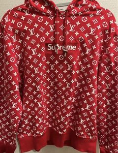 Supreme x Louis Vuitton Box Logo Hooded Sweatshirt Red Men's