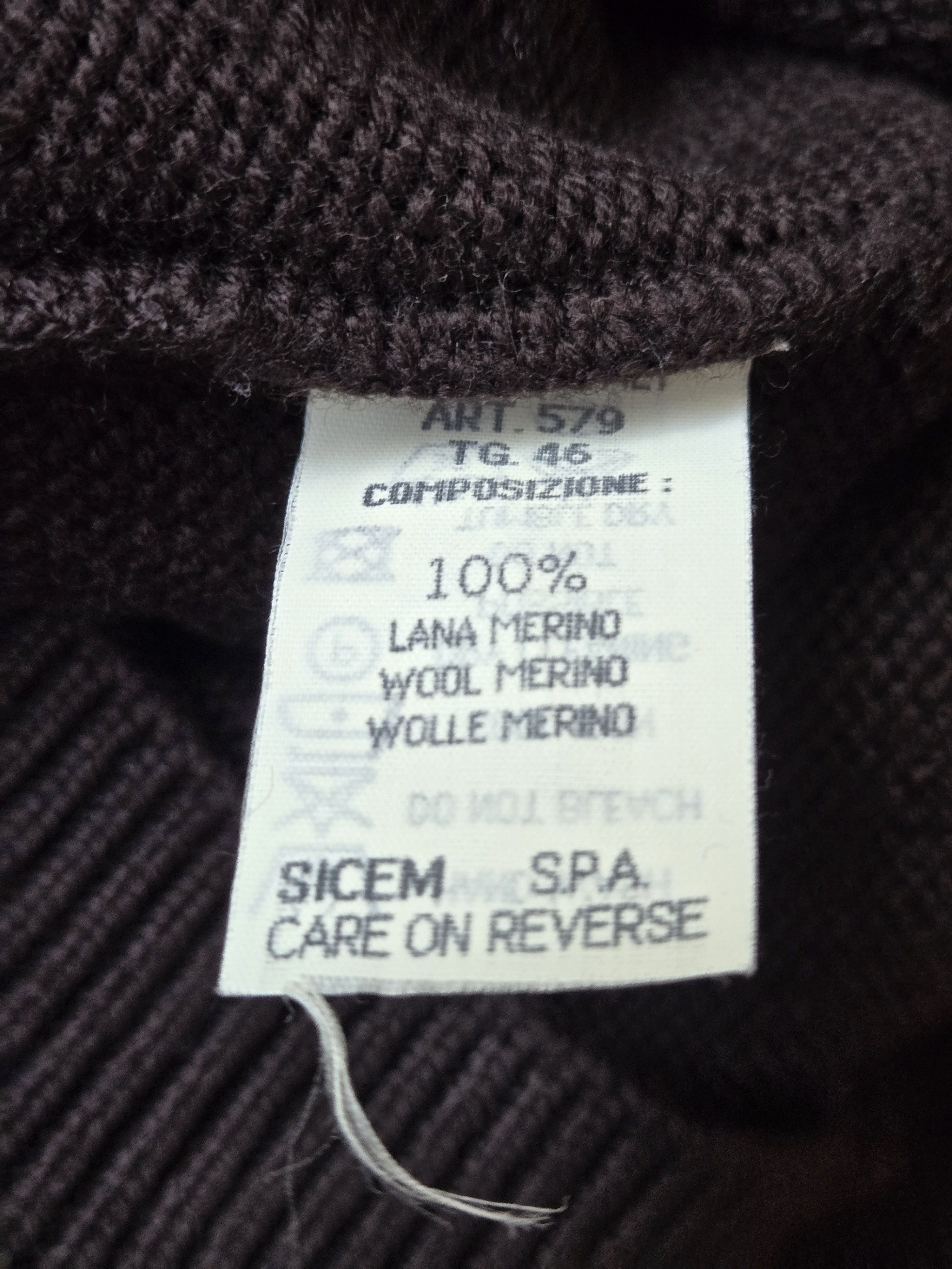 Emporio Armani Vtg 80s Emporio Armani XL Chocolate Merino Eagle Sweater Size US XL / EU 56 / 4 - 3 Thumbnail