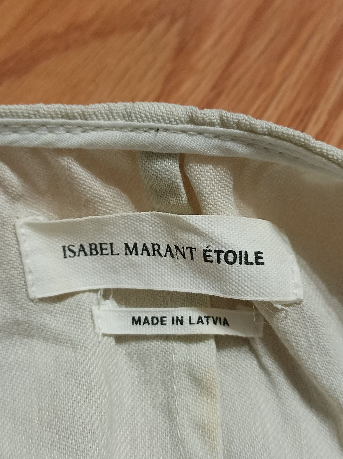 Isabel Marant × Isabel Marant Etoile Isabel Marant Etoile Beige Ivory Linen Blend Wrap on Dress Size S / US 4 / IT 40 - 8 Thumbnail
