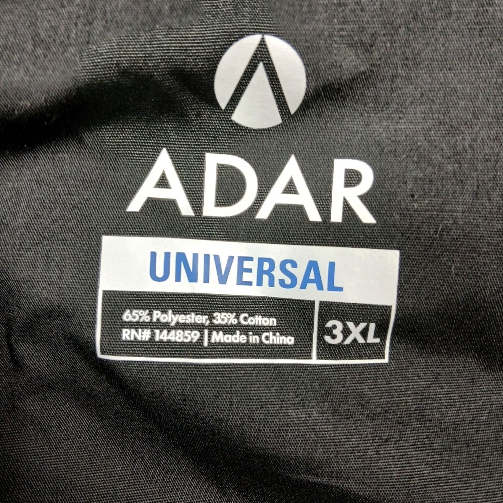 Vintage Adar Universal Scrub Jacket Zip Front Short Sleeve Black Men's 3XL NWT Size US 39 - 3 Thumbnail