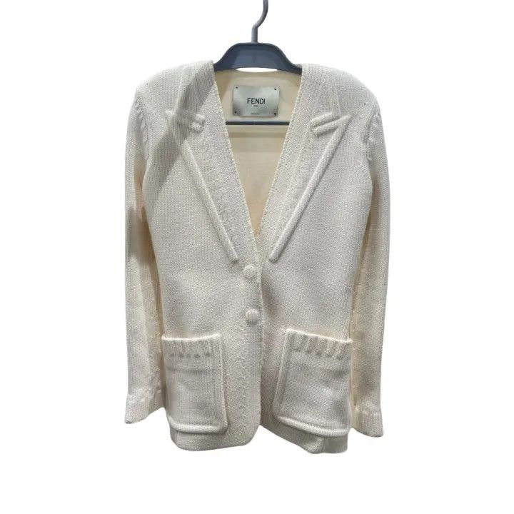 Fendi Fendi Cotton Knit Blazer Jacket for Men and Women 0079 Size US S / EU 44-46 / 1 - 1 Thumbnail