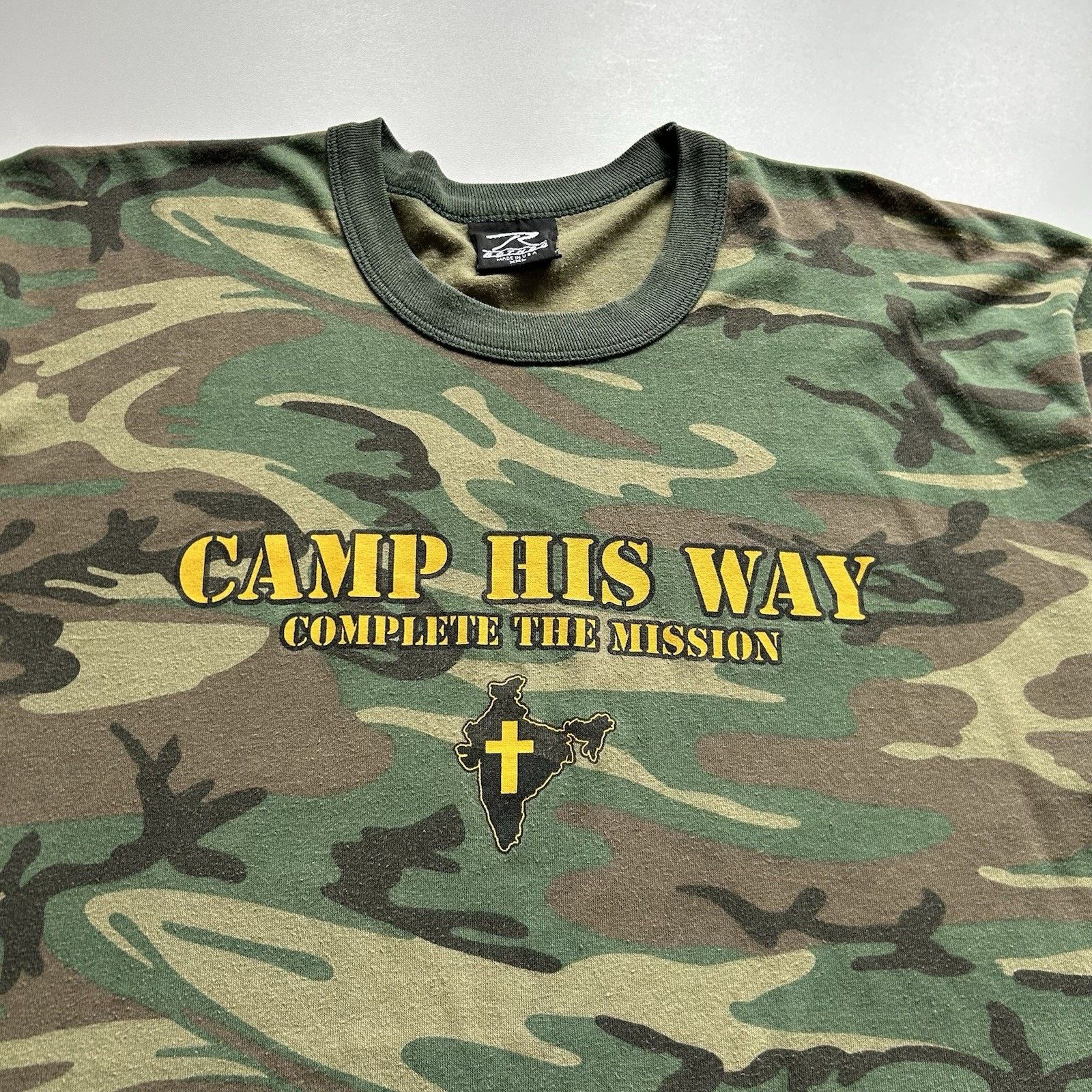 Rothco × Vintage Vintage Jesus Shirt XXL Rothco Woodland Camo Religious Rare Size US XXL / EU 58 / 5 - 2 Thumbnail