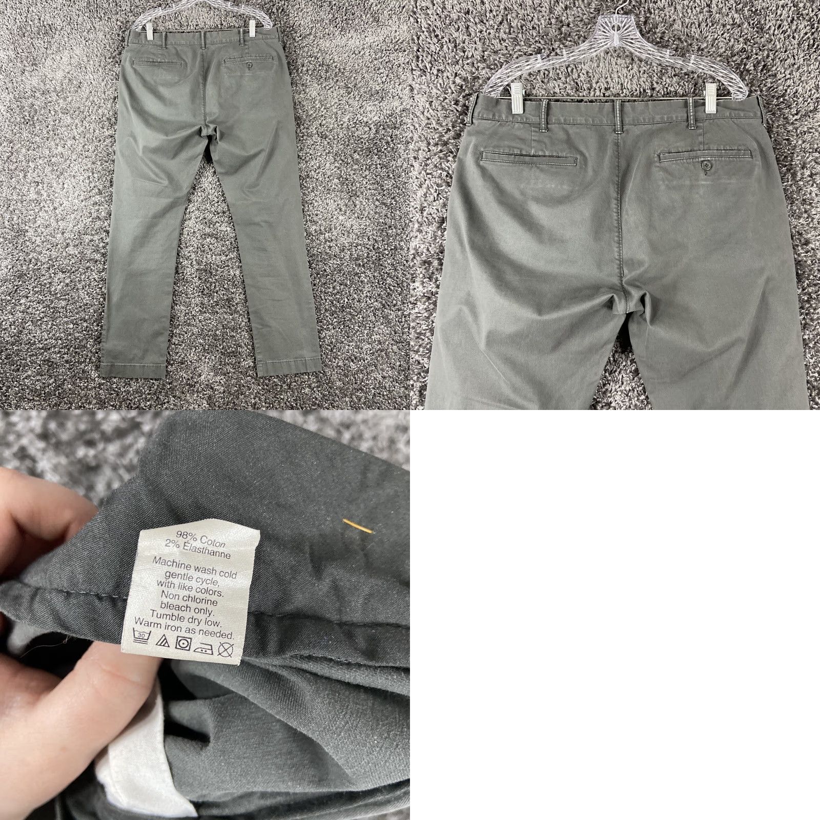 J.Crew J.CREW Flex Chino Pants Gray Regular 36x32 Mens Size US 36 / EU 52 - 8 Thumbnail