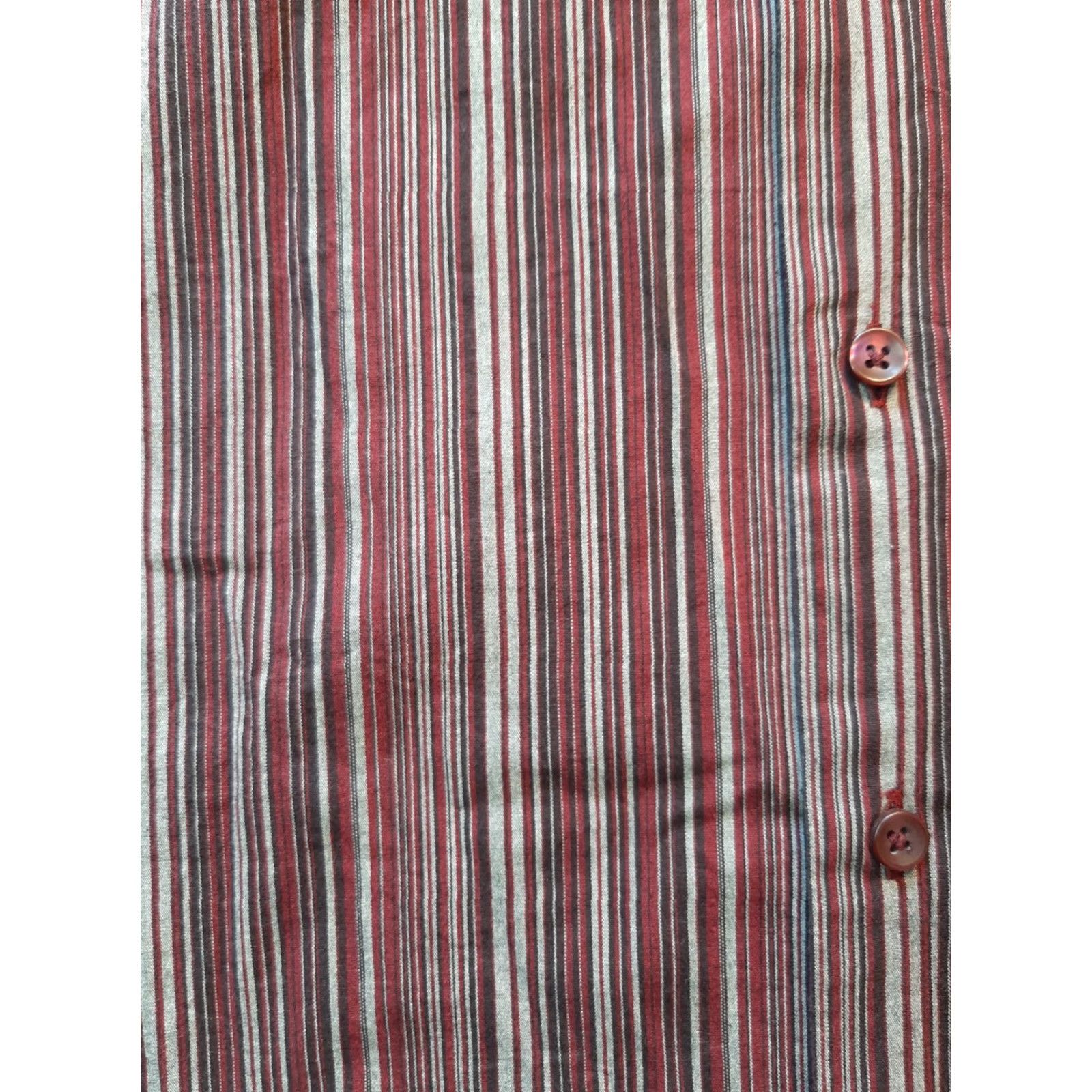 Vintage J. Ferrar Long Sleeve Shirt Mens Button-Down Striped Red XL 17-17 1/2 Regular Size Mens Size US XL / EU 56 / 4 - 2 Thumbnail