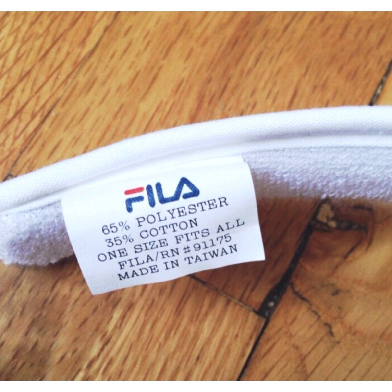 Fila VINTAGE FILA Visor Hat White Adult One Size Deadstock NWOT 80s NOS Size ONE SIZE - 3 Thumbnail