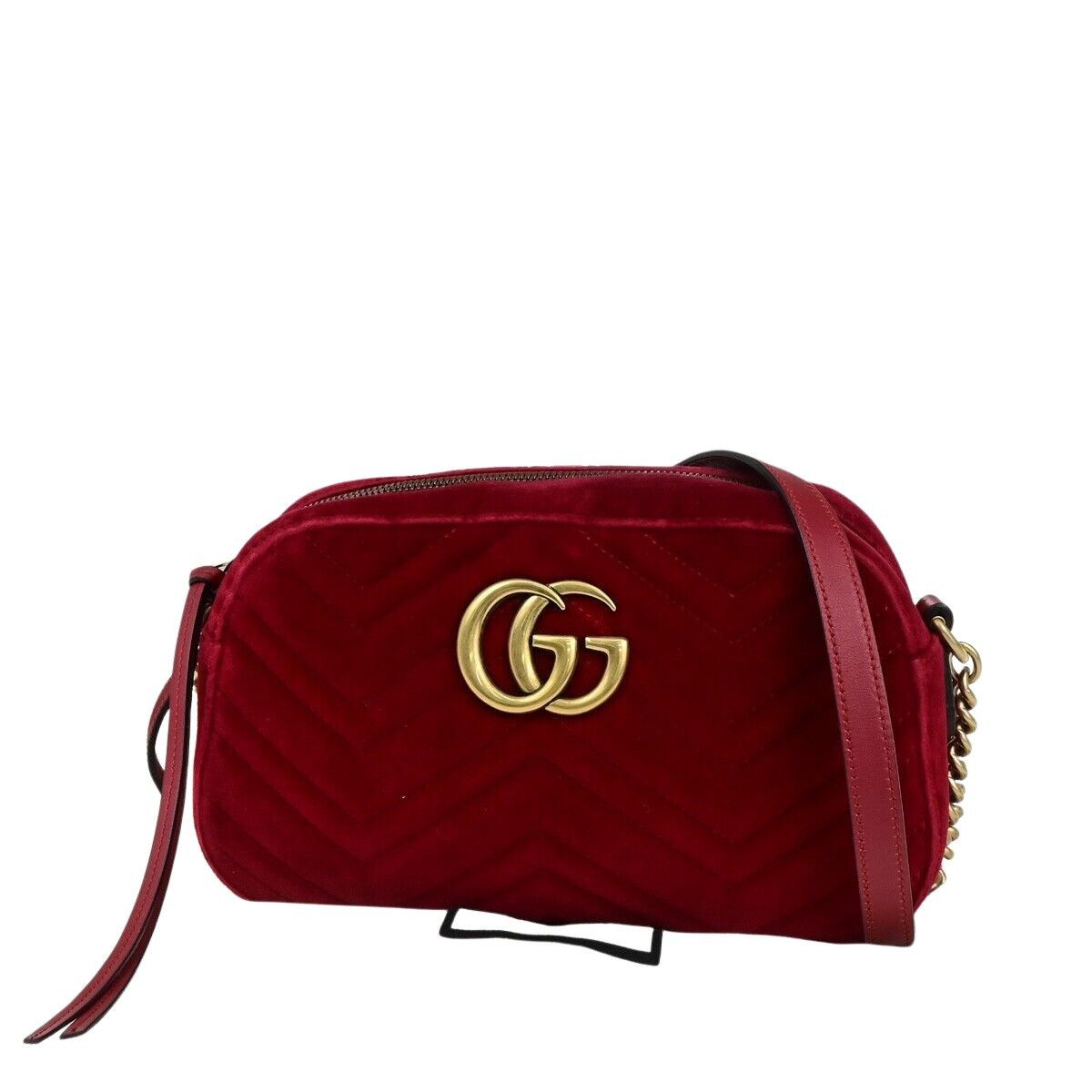 Gucci Gg Marmont Red Synthetic Handbag (Pre-Owned) Size ONE SIZE - 1 Thumbnail