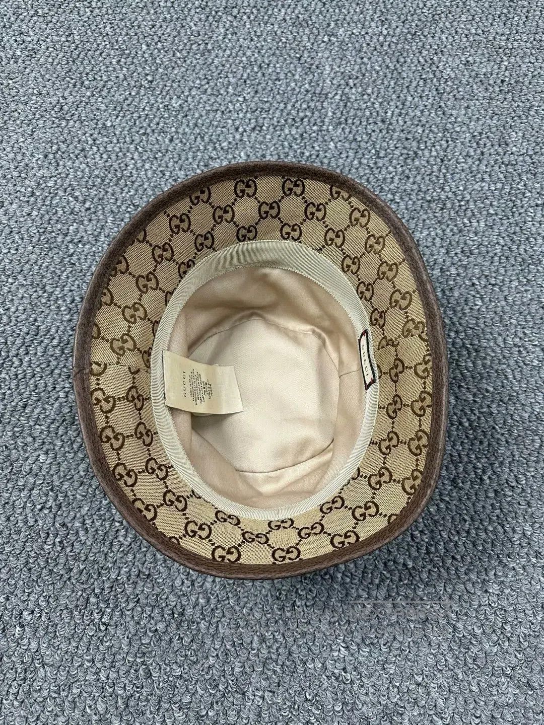 Gucci Guicci size M Brown Double G Logo Embroidered Fisherman's Size ONE SIZE - 3 Thumbnail