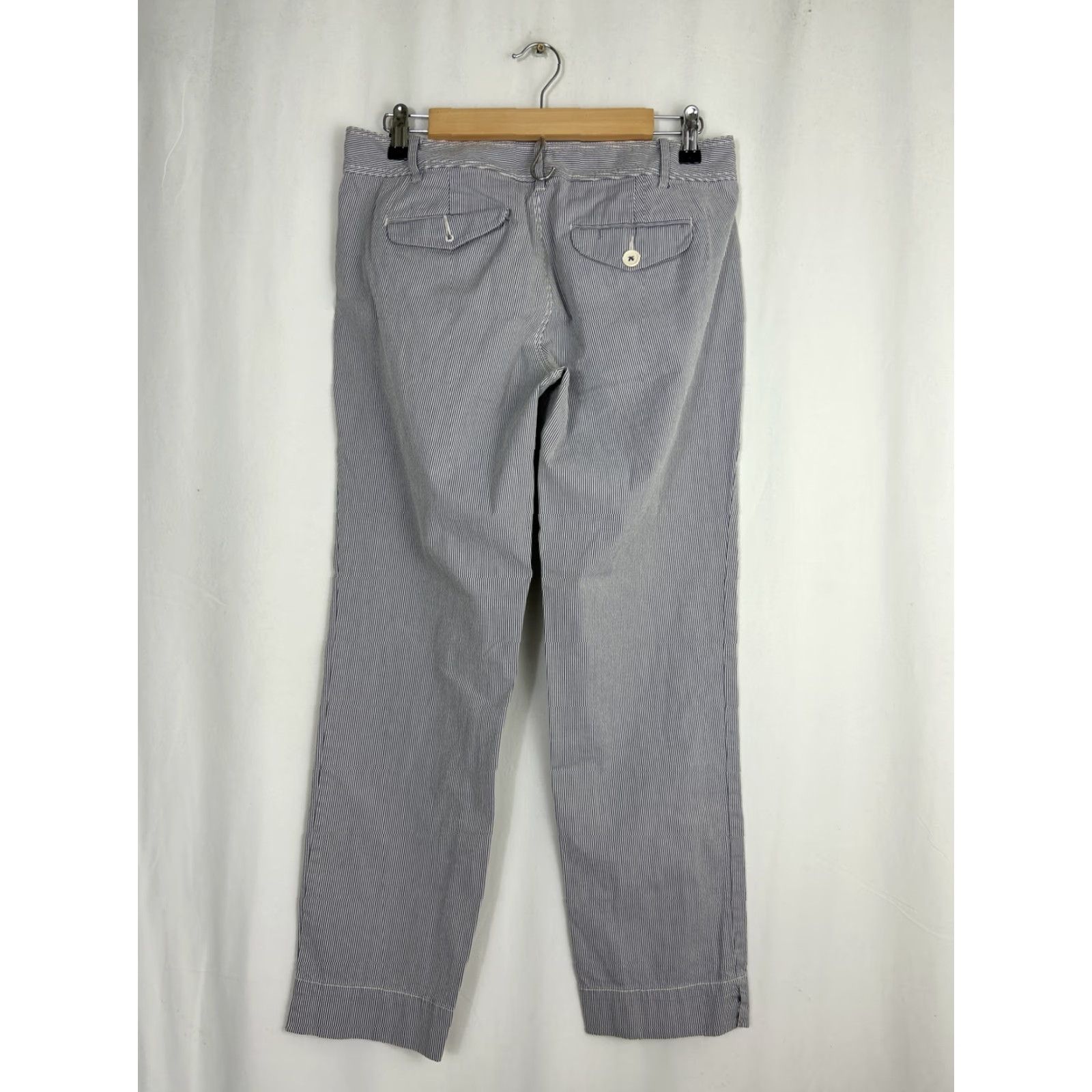 Anthropologie Anthropologie Pants Blue White Pinstripe Paper Boy Ankle 31 Womens Regular 31 Blue Pinstripe 90s? Size 24" / US 00 / IT 34 - 7 Thumbnail