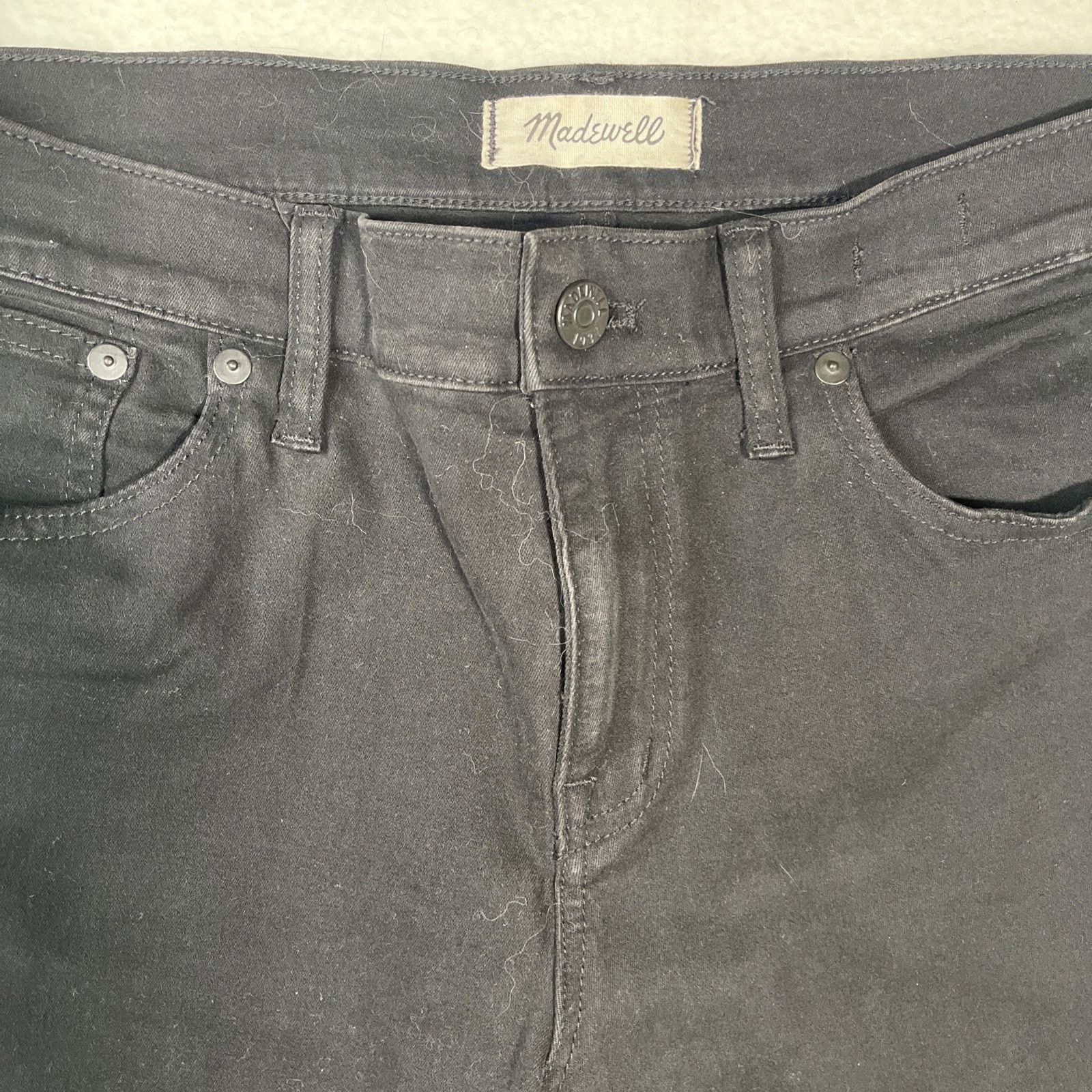 Madewell Madewell Women's Skinny Jeans 31 Black High Rise, High Waist Size 31" - 2 Thumbnail