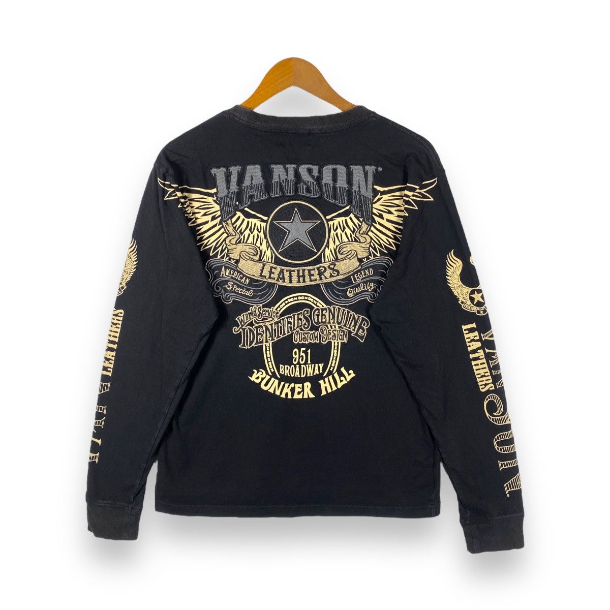 Vanson Leathers Vintage VANSON LEATHERS Embroidery Logo Long Sleeve Size US L / EU 52-54 / 3 - 1 Thumbnail
