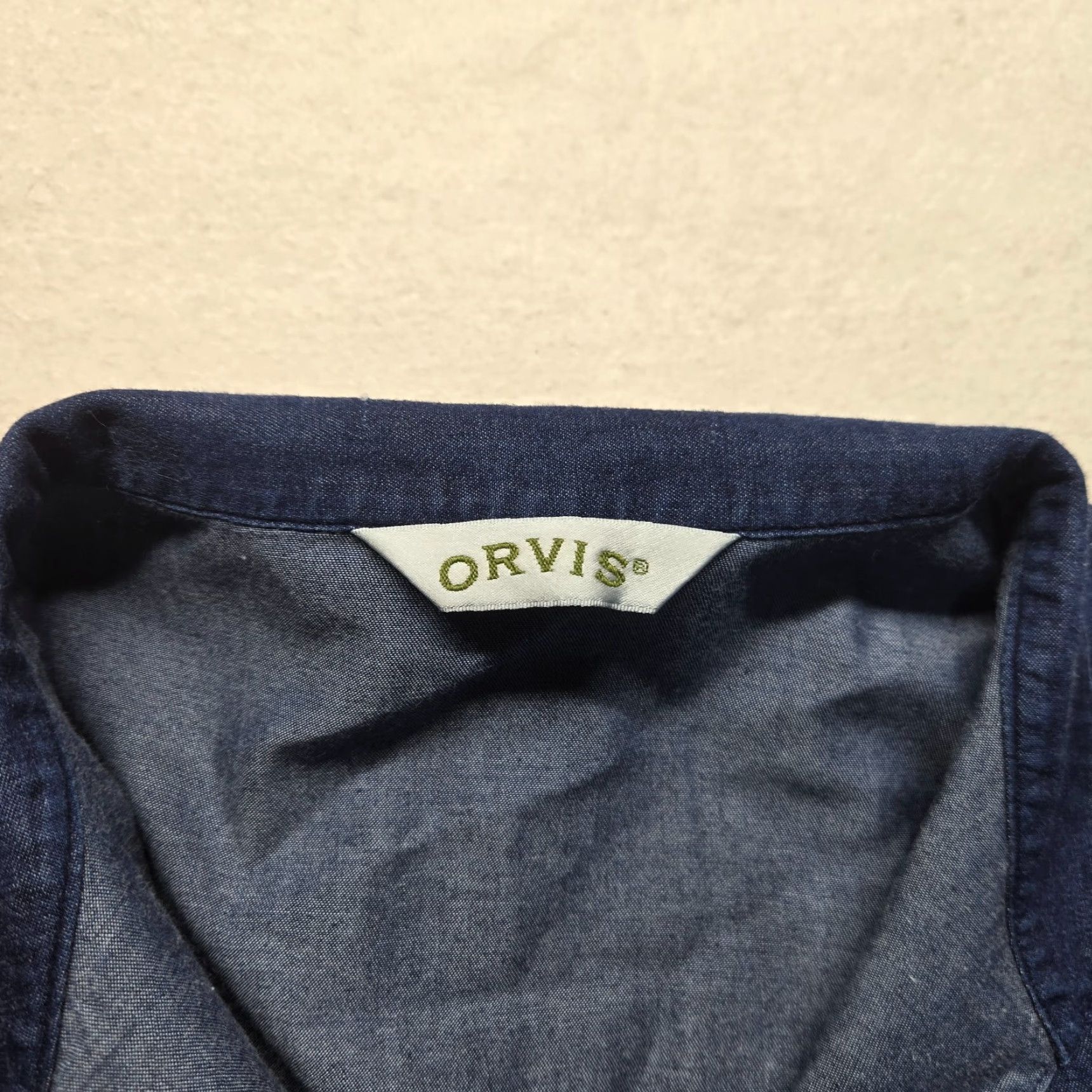 Orvis VINTAGE Orvis Solid Blue Long Sleeve Button-Up Shirt Adult Women's Size M Size M / US 6-8 / IT 42-44 - 2 Thumbnail