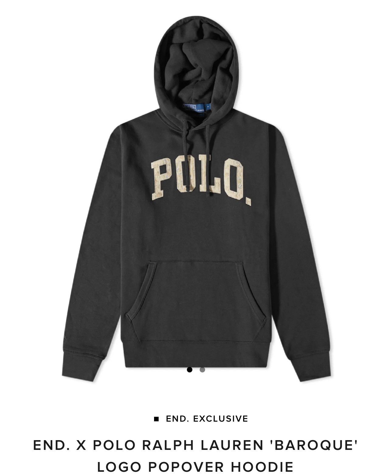 END. × Polo Ralph Lauren END. X POLO RALPH LAUREN 'BAROQUE' LOGO POPOVER HOODIE Size US M / EU 48-50 / 2 - 1 Thumbnail