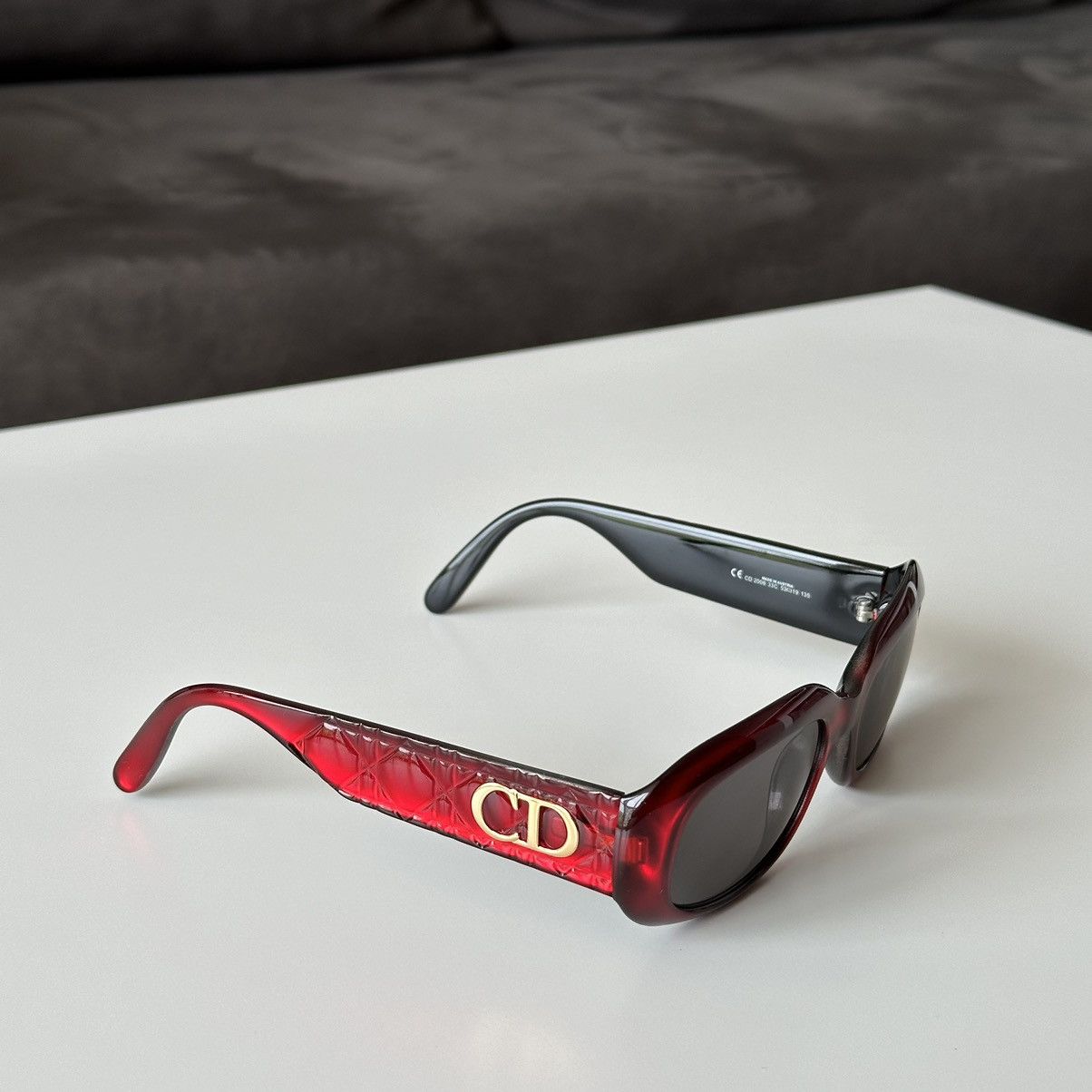 Christian Dior Monsieur DIOR Red Big Logo CD Cannage Sunglasses Vintage CD 2006 Size ONE SIZE - 15 Thumbnail