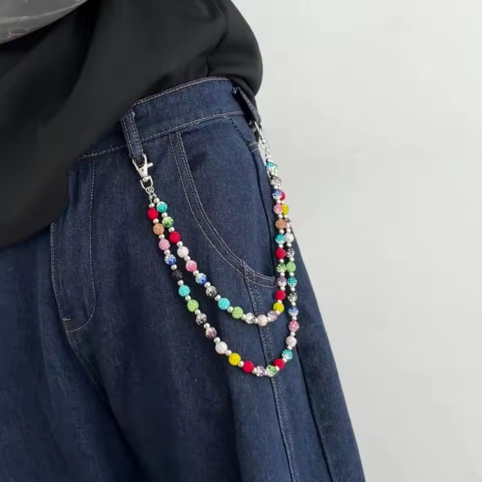 Other Colorful Rhinestone Bead Wallet Chain Size ONE SIZE - 3 Thumbnail