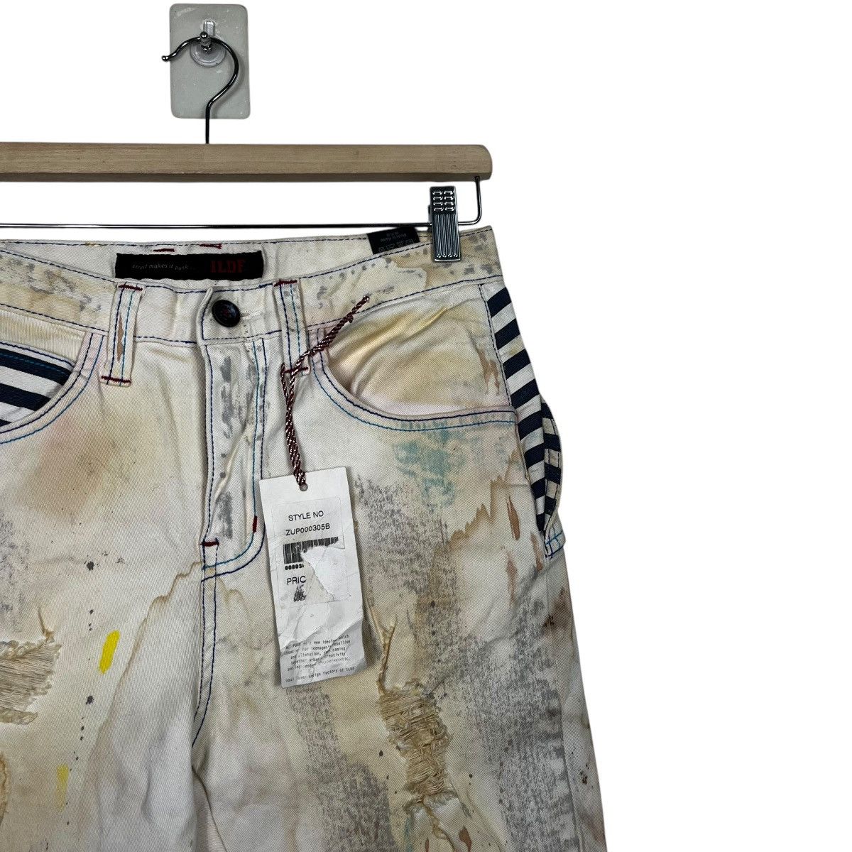 Seditionaries Vintage ILDE Distressed Motive Short Denim Jeans Size 28" / US 6 / IT 42 - 5 Thumbnail