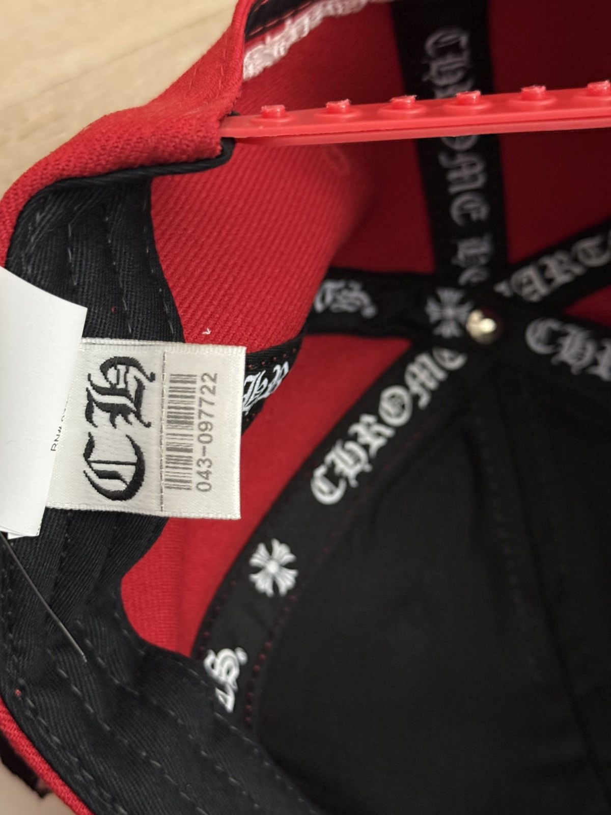 Chrome Hearts Chrome Hearts 6 Panel On Field Baseball Cap Red White Size ONE SIZE - 9 Thumbnail