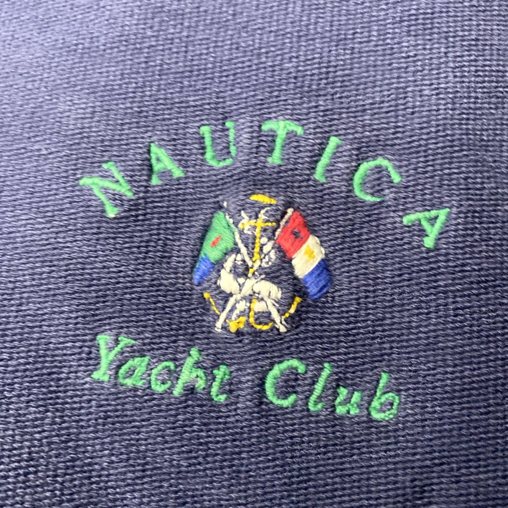 Nautica VINTAGE Nautica Yacht Club Polo Mens Large BLUE 90s Flaw L Polo Shirt Mens Size US L / EU 52-54 / 3 - 2 Thumbnail