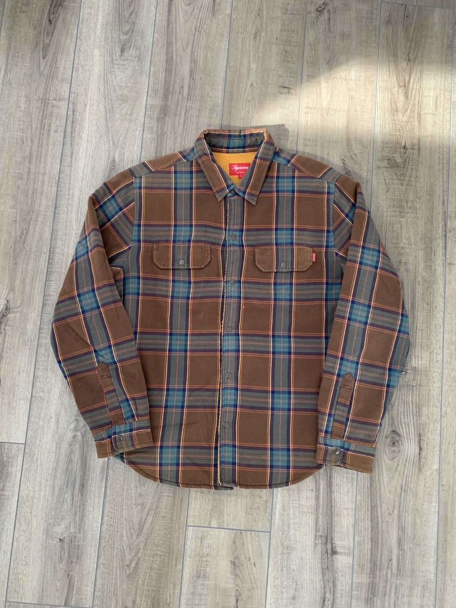 Supreme Supreme Pile Lined Plaid Flannel Shirt Size US L / EU 52-54 / 3 - 2 Thumbnail