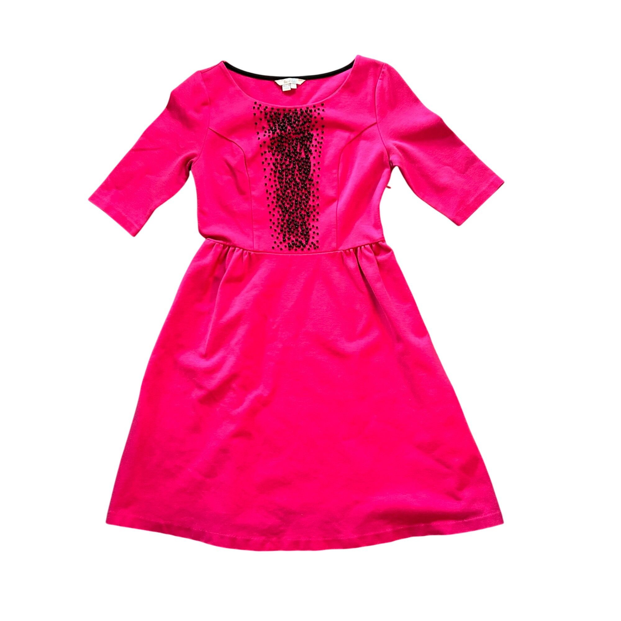 Boden Boden Fuchsia Hot Pink Beaded A- Line Isabella Dress 6 Size M / US 6-8 / IT 42-44 - 1 Thumbnail