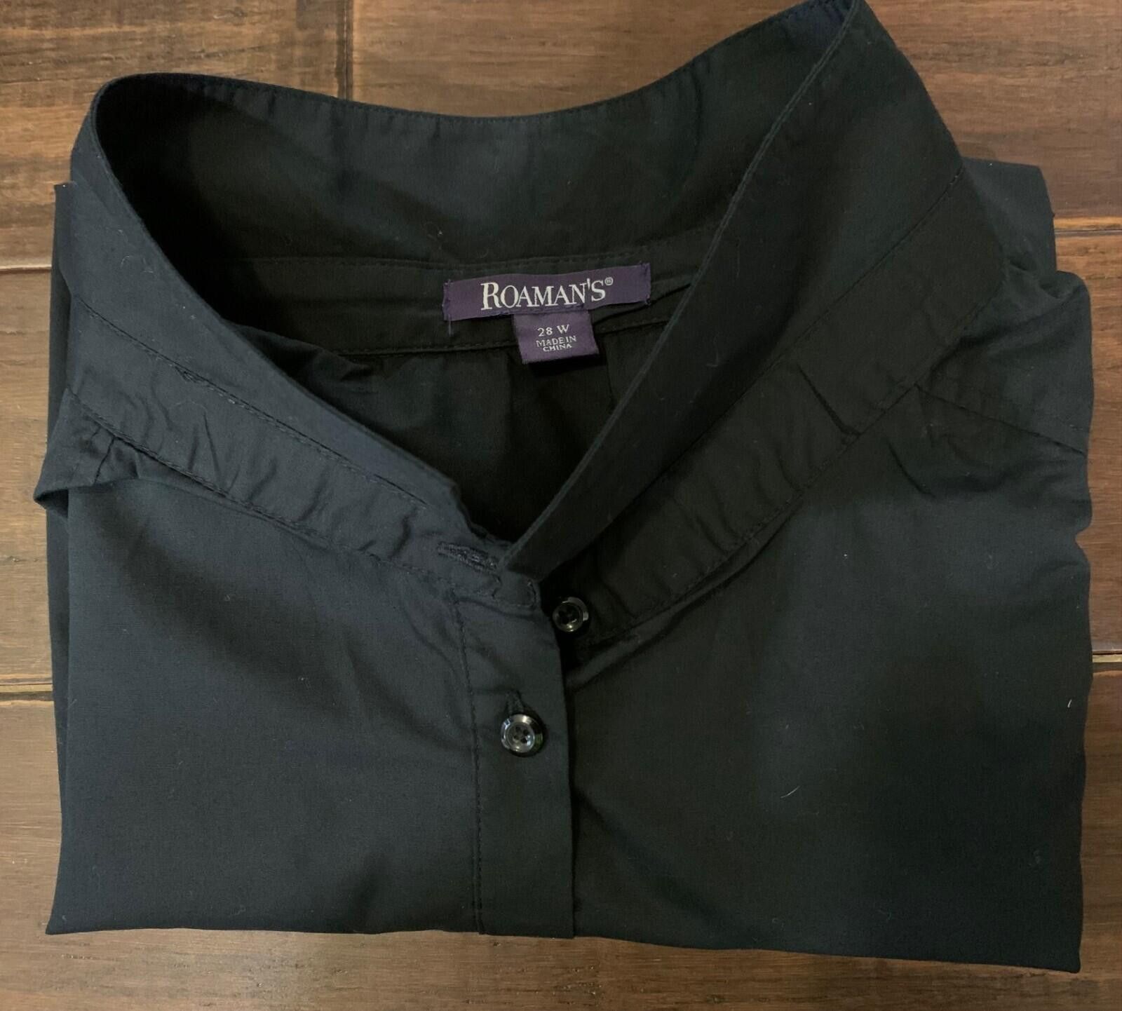 Other 28W Black Button Up Women's Plus Size 3/4 Sleeve Kate Shirt Size 4XL / US 24-26 - 9 Thumbnail