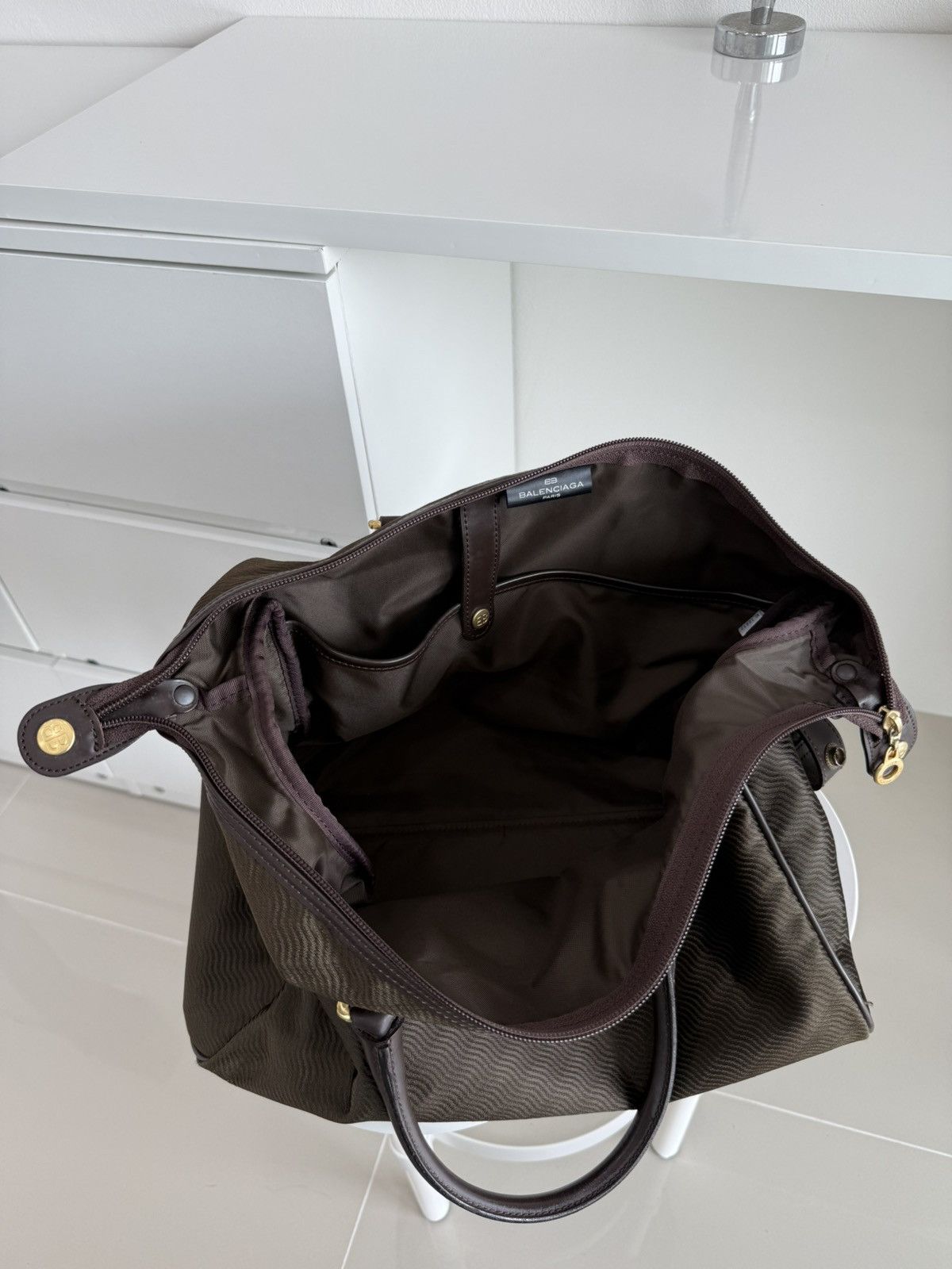 Balenciaga Vintage Balenciaga BB Logo Gold Boston Bag Size ONE SIZE - 9 Thumbnail