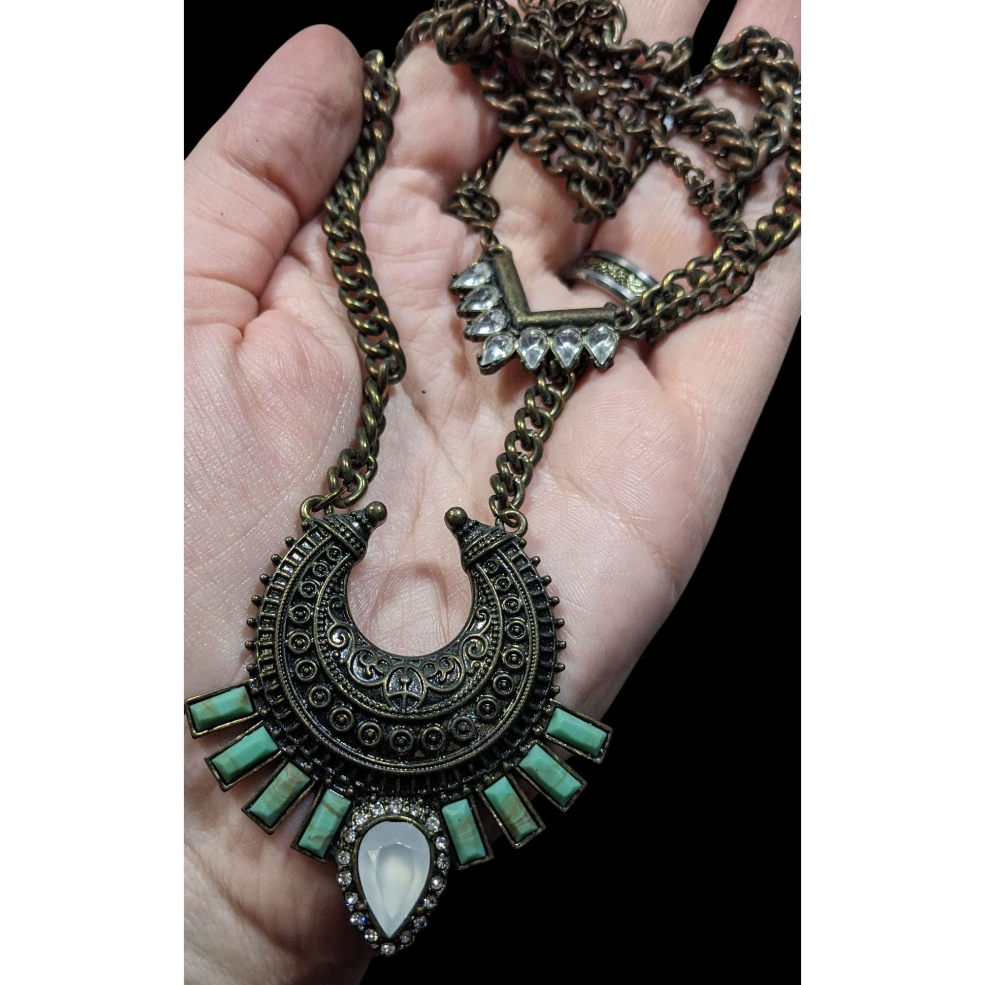 Other Bohemian Layered Gemmed Pendant Necklace Size ONE SIZE - 5 Thumbnail