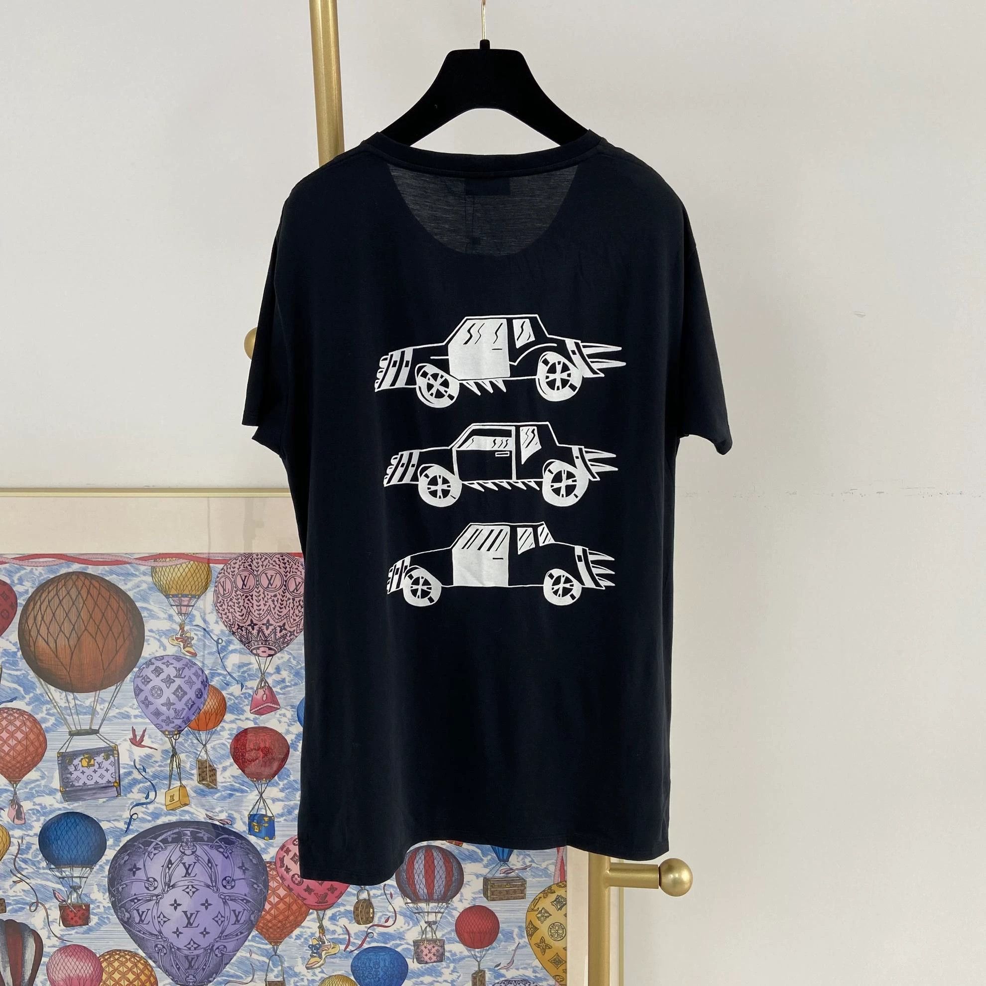 Saint Laurent Paris Saint Laurent Black Print Tee L Size L / US 10 / IT 46 - 2 Thumbnail