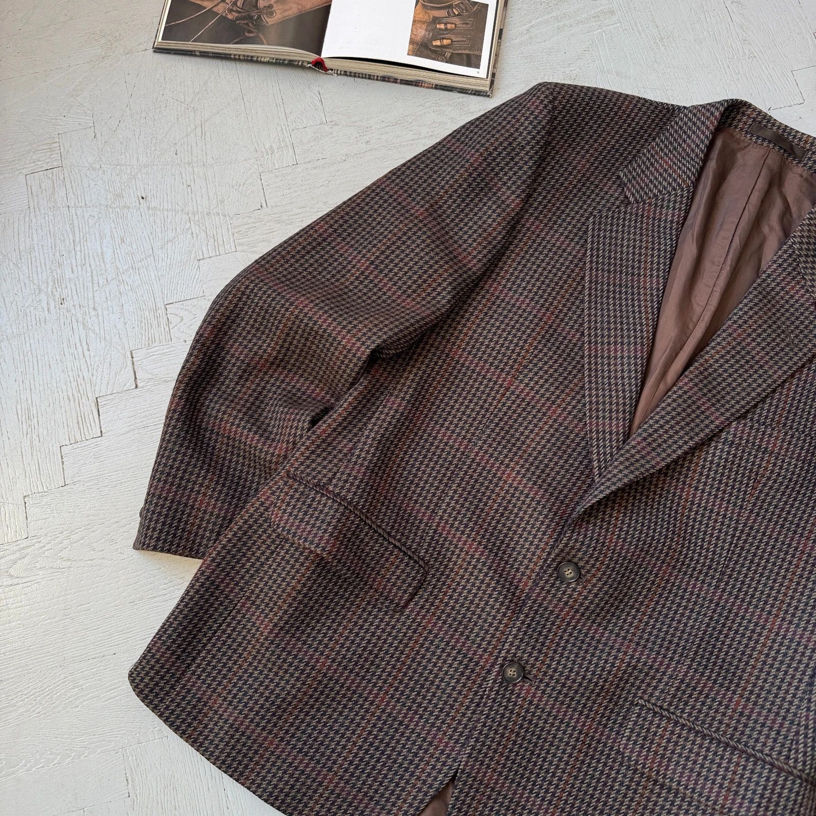 Vintage Vintage Pure Wool Plaid Jacket Ivy Quiet Luxury British Fit Size US M / EU 48-50 / 2 - 2 Thumbnail