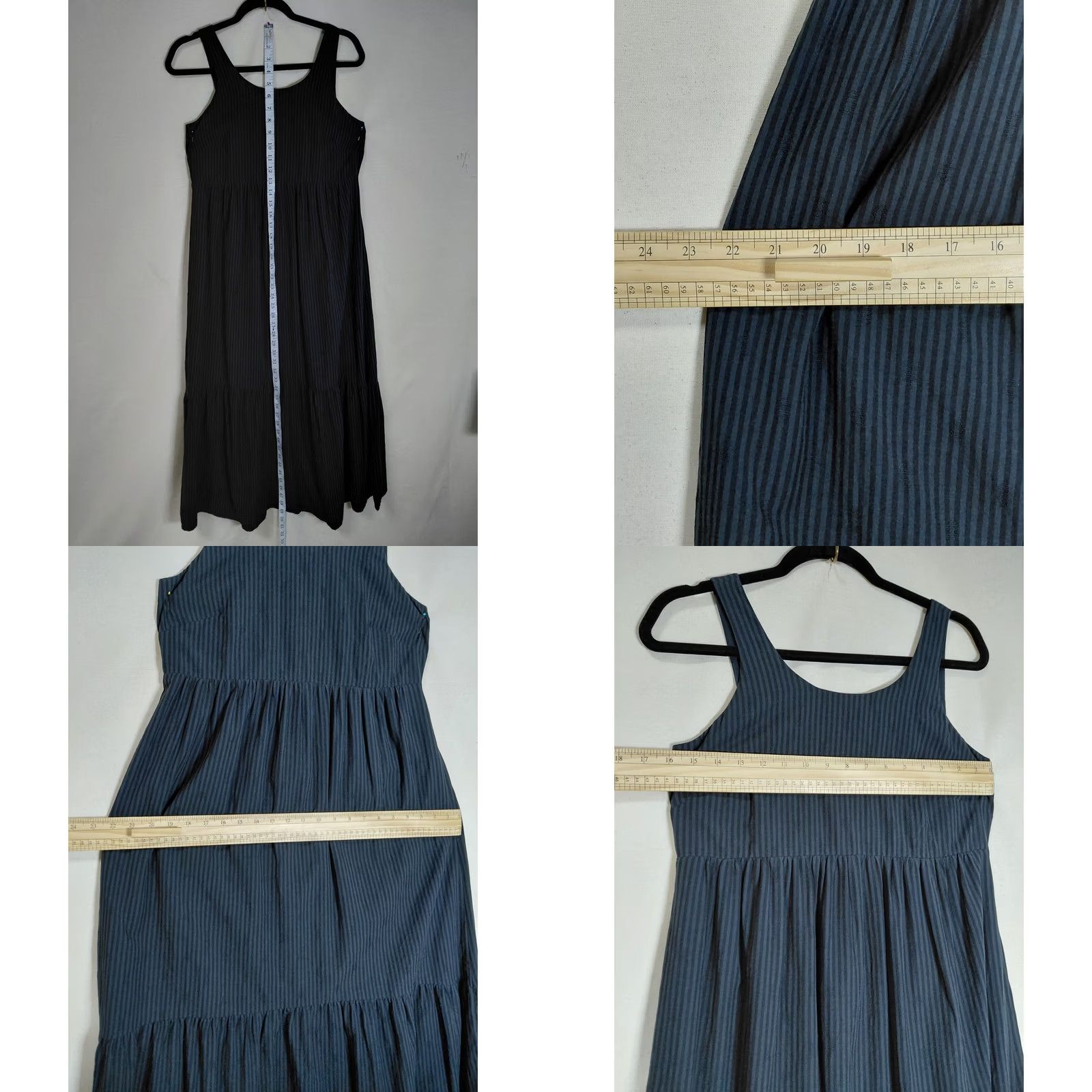 J. Jill J.Jill Black Sleeveless Striped Scoop Neck Dress Size XS Petite Rayon Cotton Casual Travel Size XS / US 0-2 / IT 36-38 - 8 Thumbnail