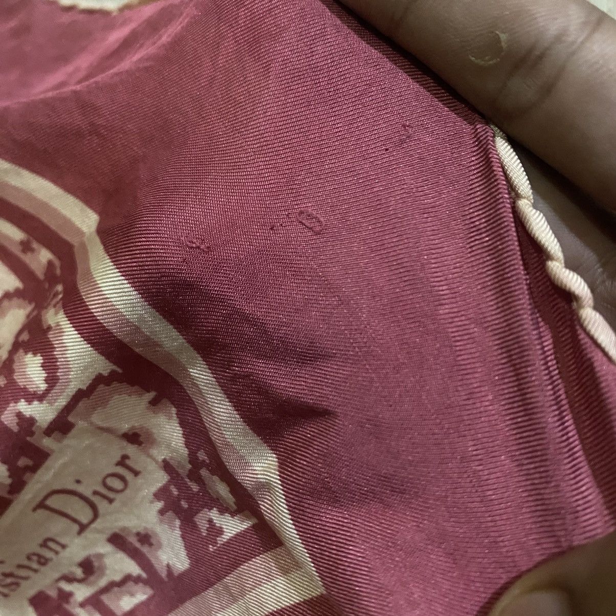 Christian Dior Monsieur Christian Dior Scarf Monogram in Red Burgundy Silk Size ONE SIZE - 15 Thumbnail