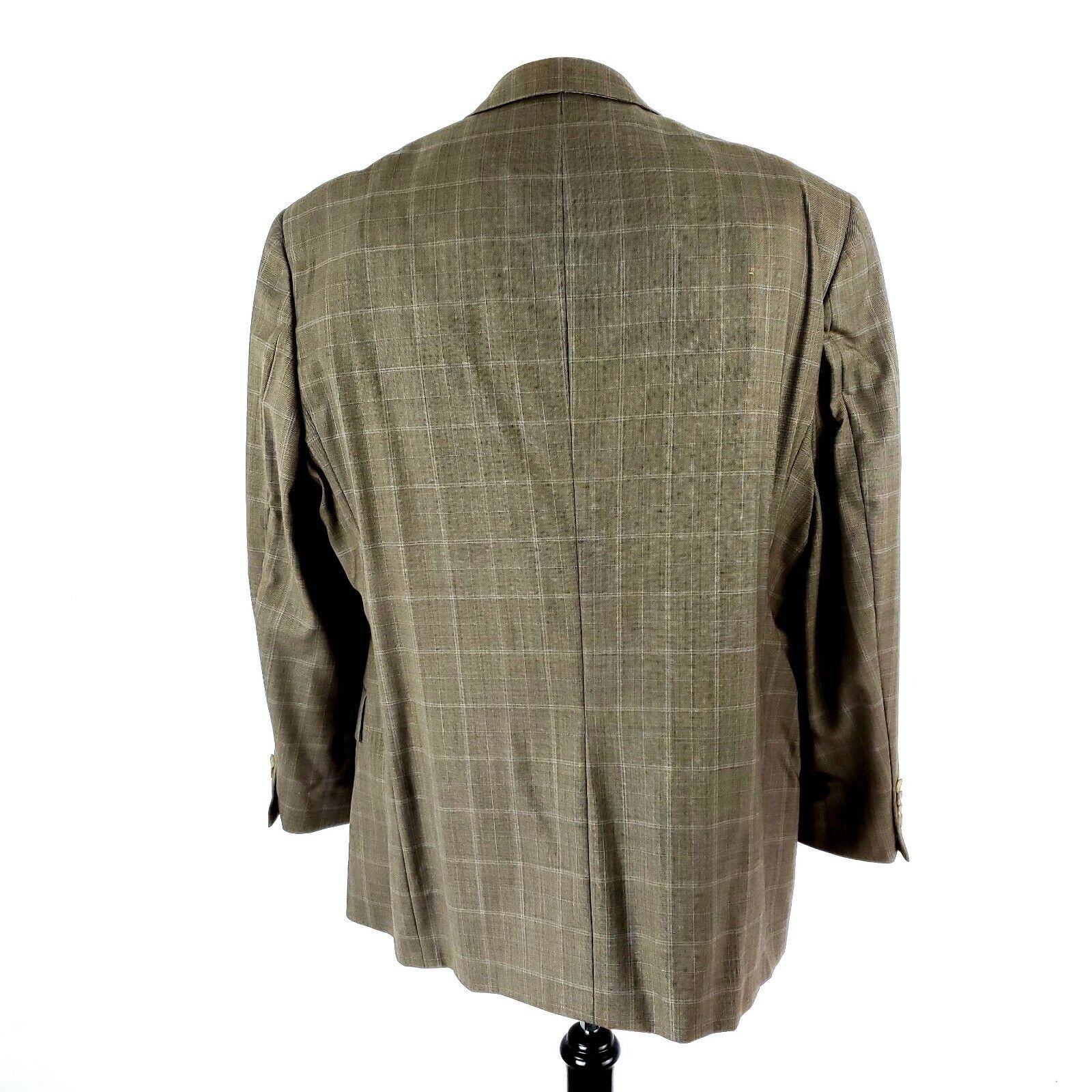 Hart Schaffner Marx Hart Schaffner Marx Gold Trumpeter 2 Button Sport Coat 44R B Size 44R - 5 Thumbnail