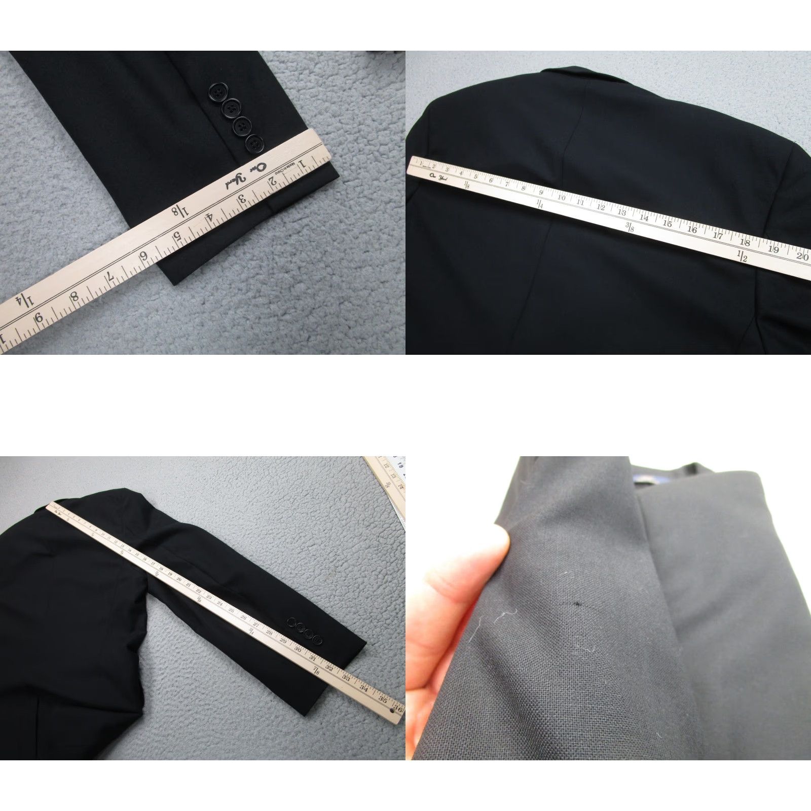 Brooks Brothers VINTAGE? (No) Brooks Brothers 346 Suit Blazer Mens 43R Black Wool Stretch 2 Button Jacket Size 46R - 10 Thumbnail