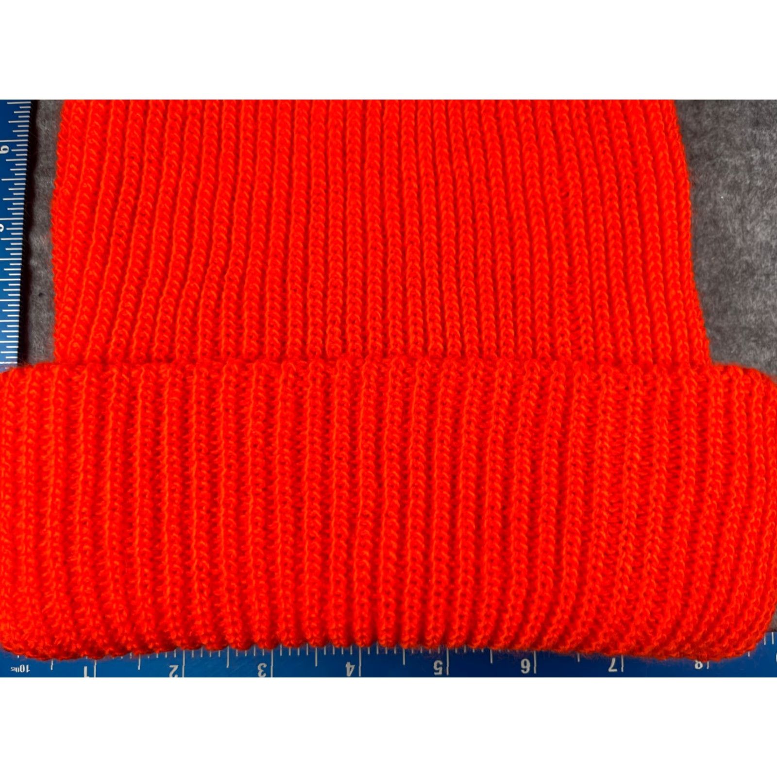 Vintage High Visibility Orange Knit Beanie Hat One Size Lightweight Hunting Ski Mens Size ONE SIZE - 2 Thumbnail