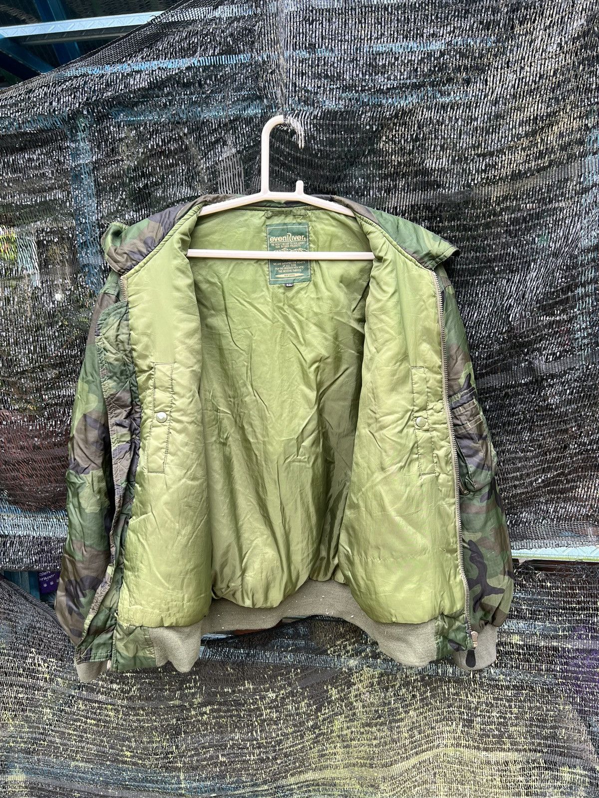 Vintage Even River Army Bomber Jacket