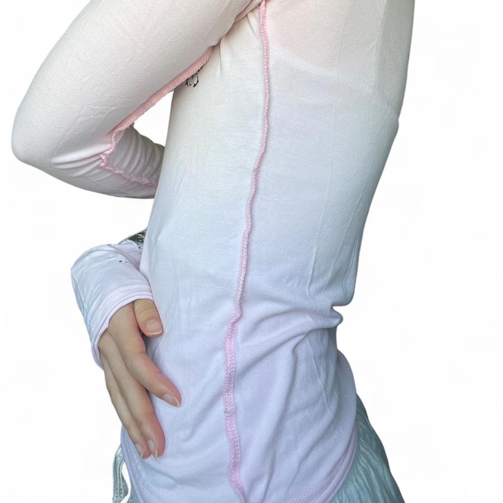 Gotcha Gotcha vintage pink long sleeve top with print Size S / US 4 / IT 40 - 8 Thumbnail