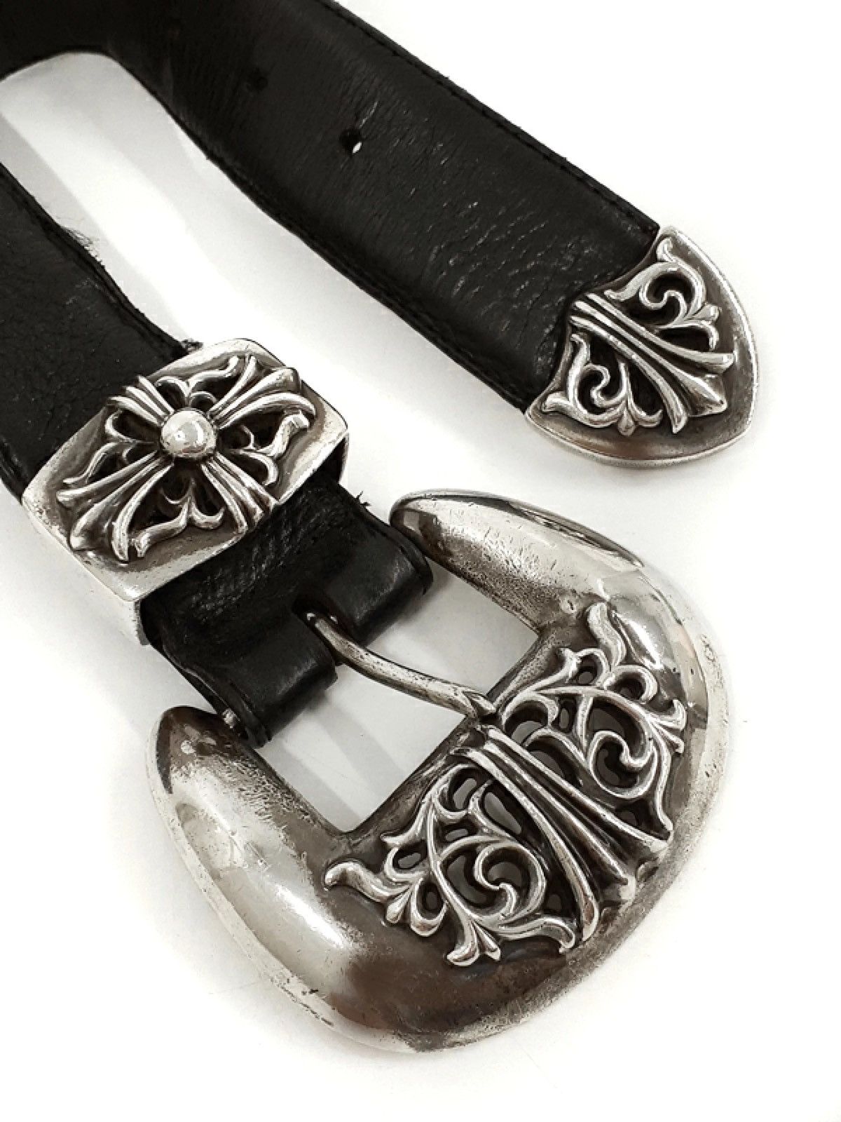 Chrome Hearts 32inch Chrome Hearts BLT CLASSIC 3PC Leather Belt 1.5 Size ONE SIZE - 2 Thumbnail