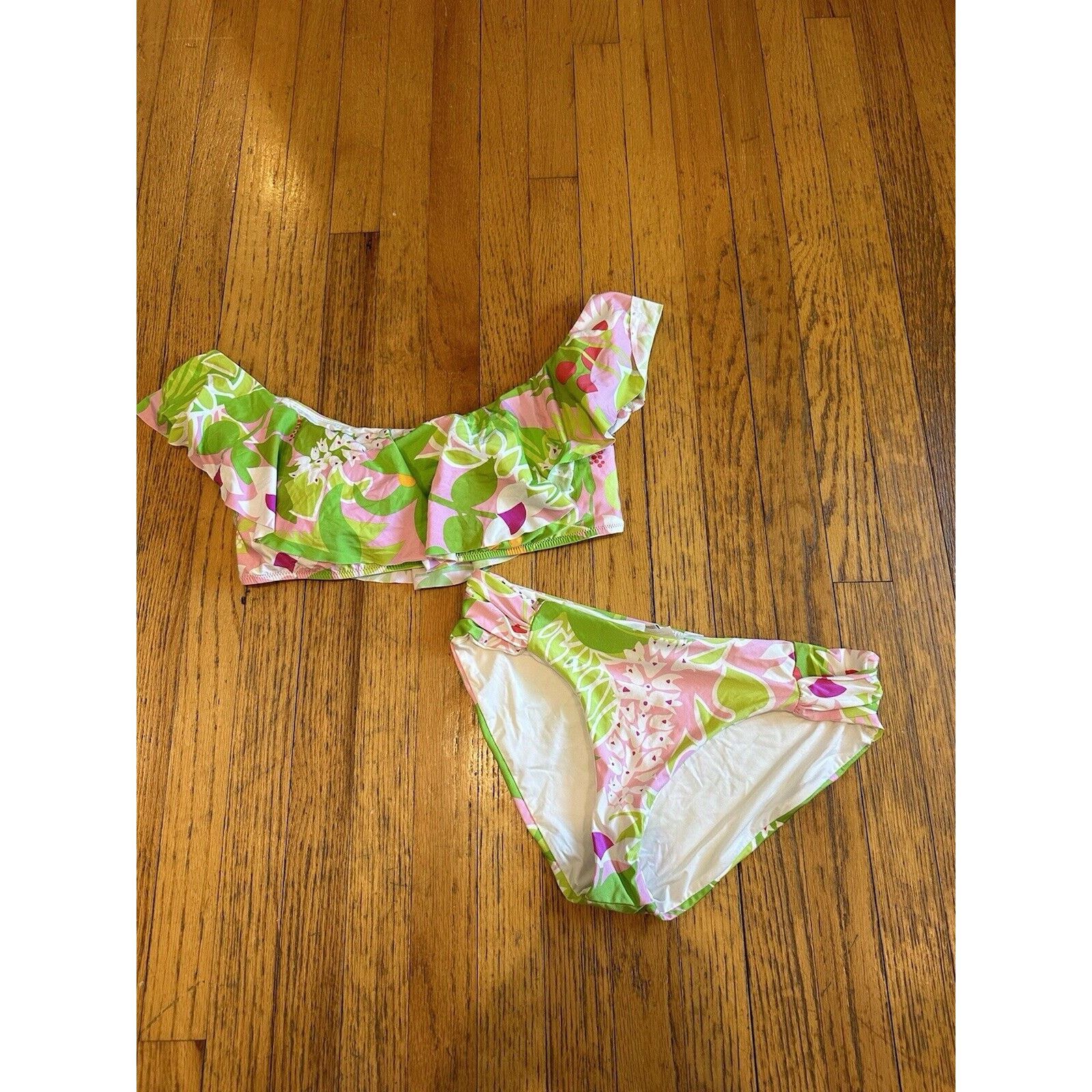 Trina Turk Trina Turk Bandeau Bikini Set Size 14 La Palma Size ONE SIZE - 4 Thumbnail