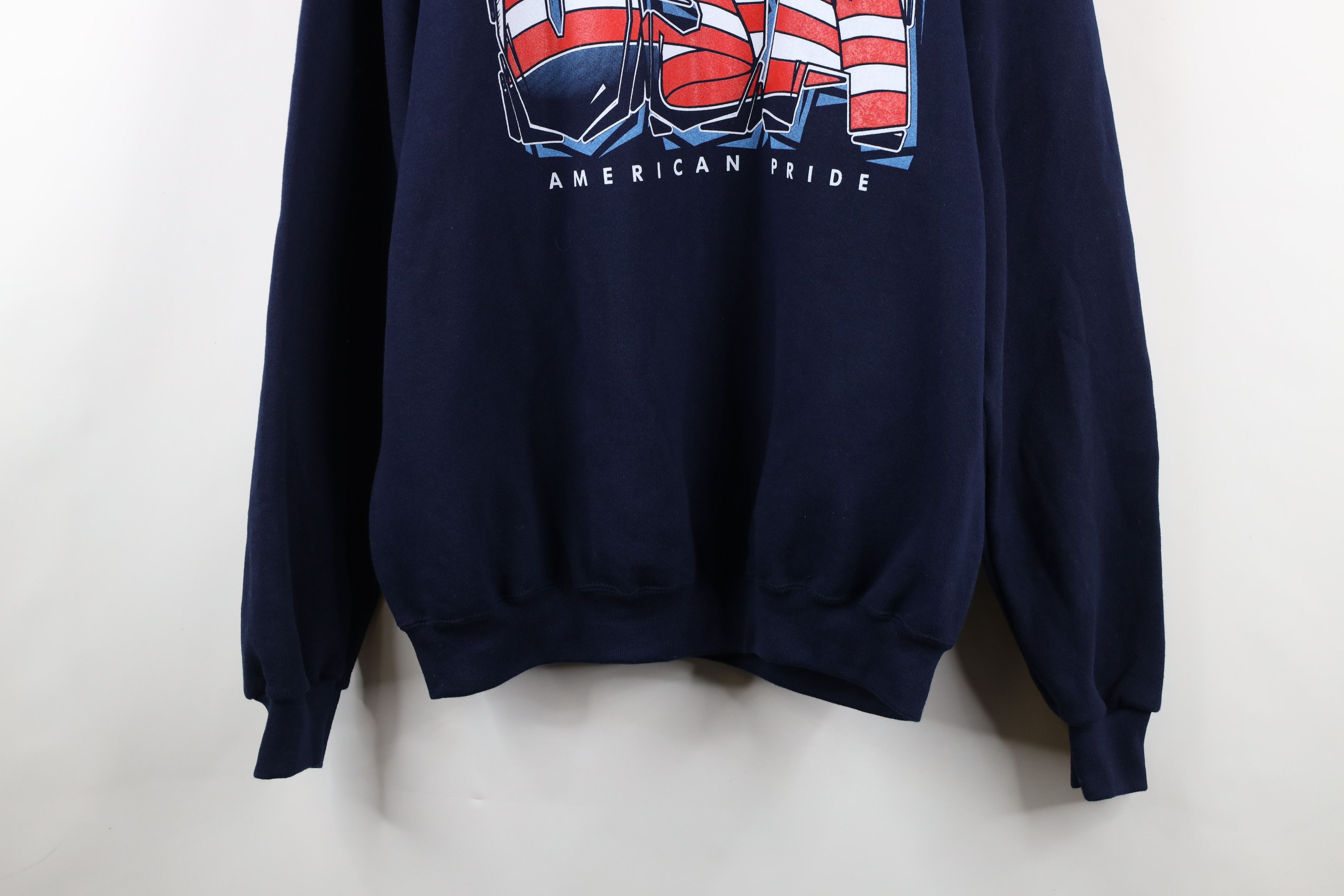 Vintage Deadstock Vintage 90s Streetwear American Pride Sweatshirt Size US XL / EU 56 / 4 - 3 Thumbnail