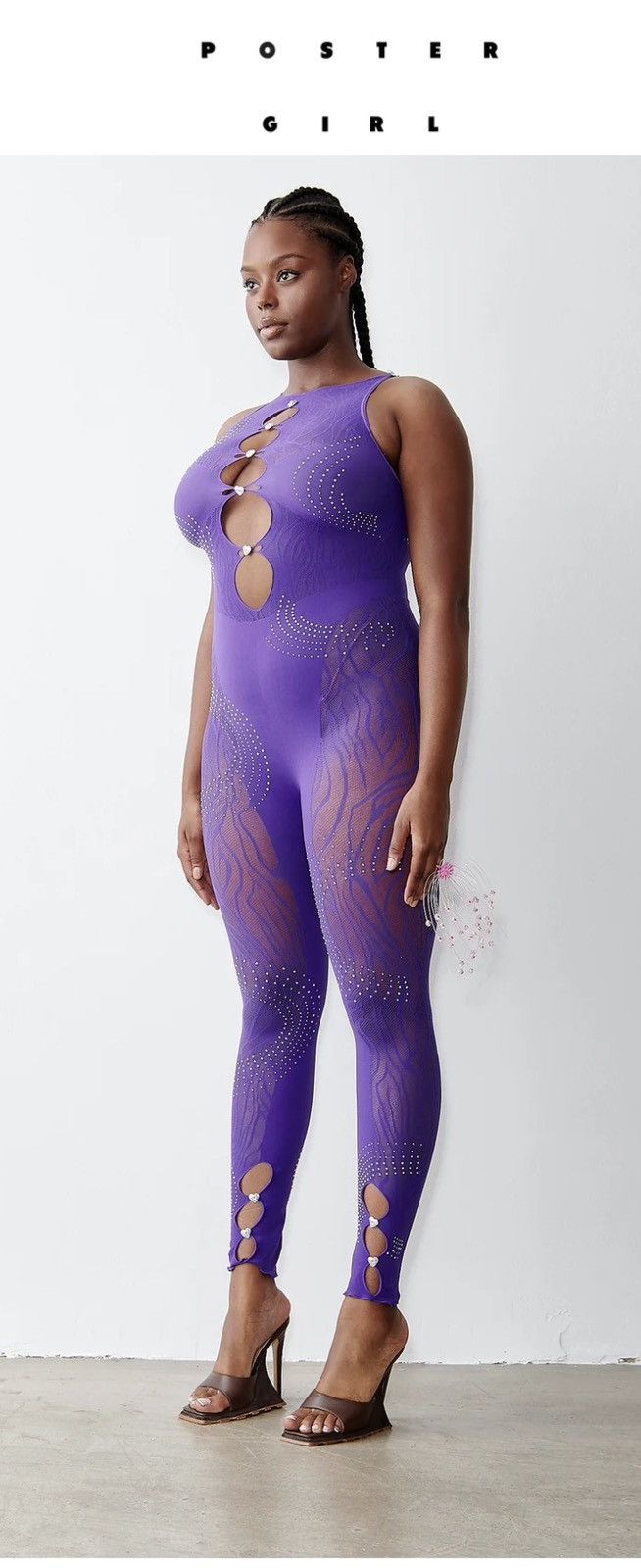 Poster Girl ONE SIZE PURPLE poster, girl jumpsuit Size 26" / US 2 / IT 38 - 12 Thumbnail