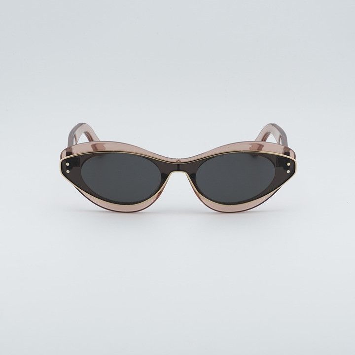 Dior Dior DIORMETEOR B1I 40A0 Sunglasses Matte Pink Cat Eye Frame Size ONE SIZE - 2 Thumbnail